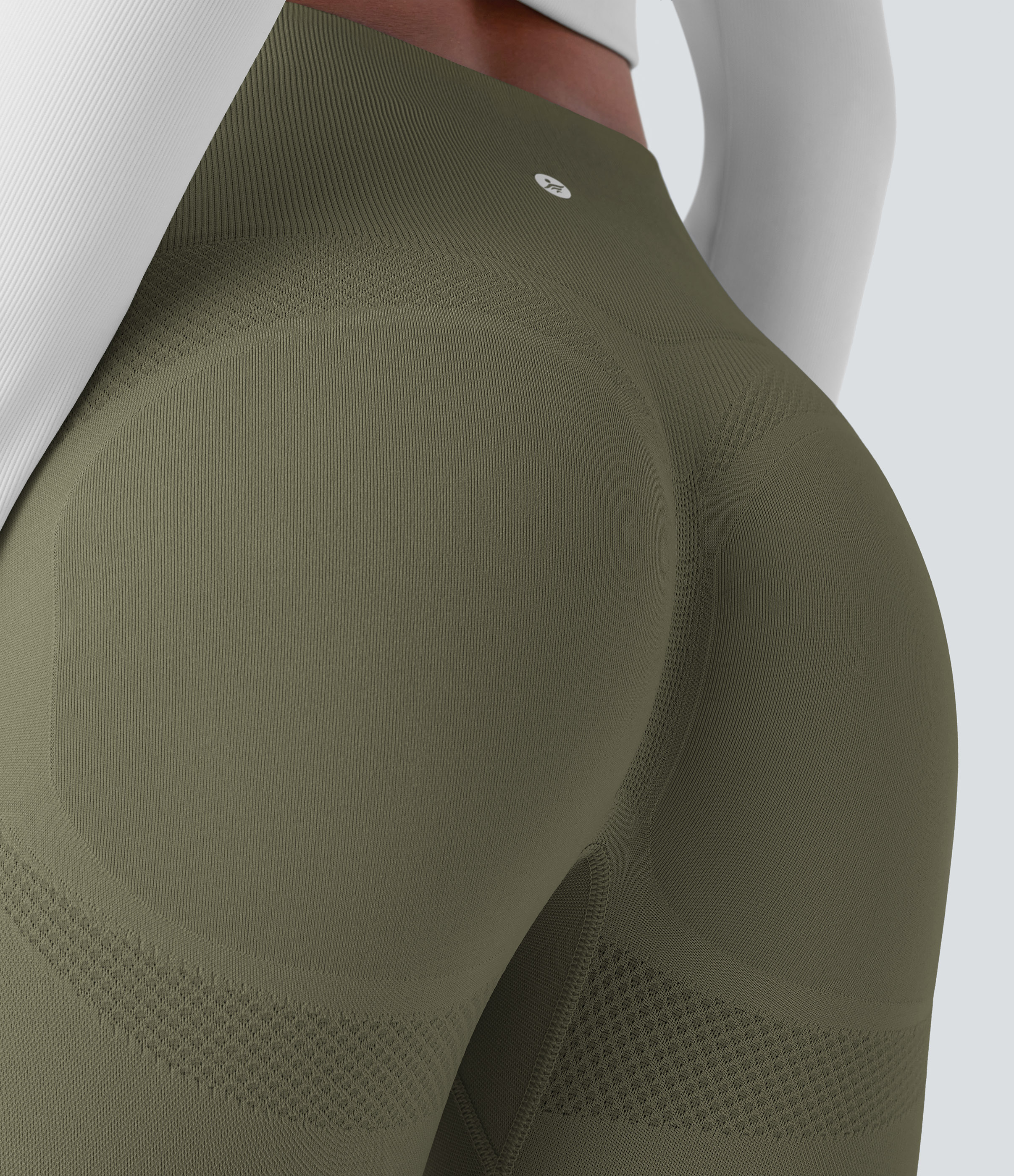 Halara Seamless Flow High Waisted Tummy Control Butt Lifting 7/8 Yoga Leggings  - Deep Woodland Green - S(7/8) gym leggings 