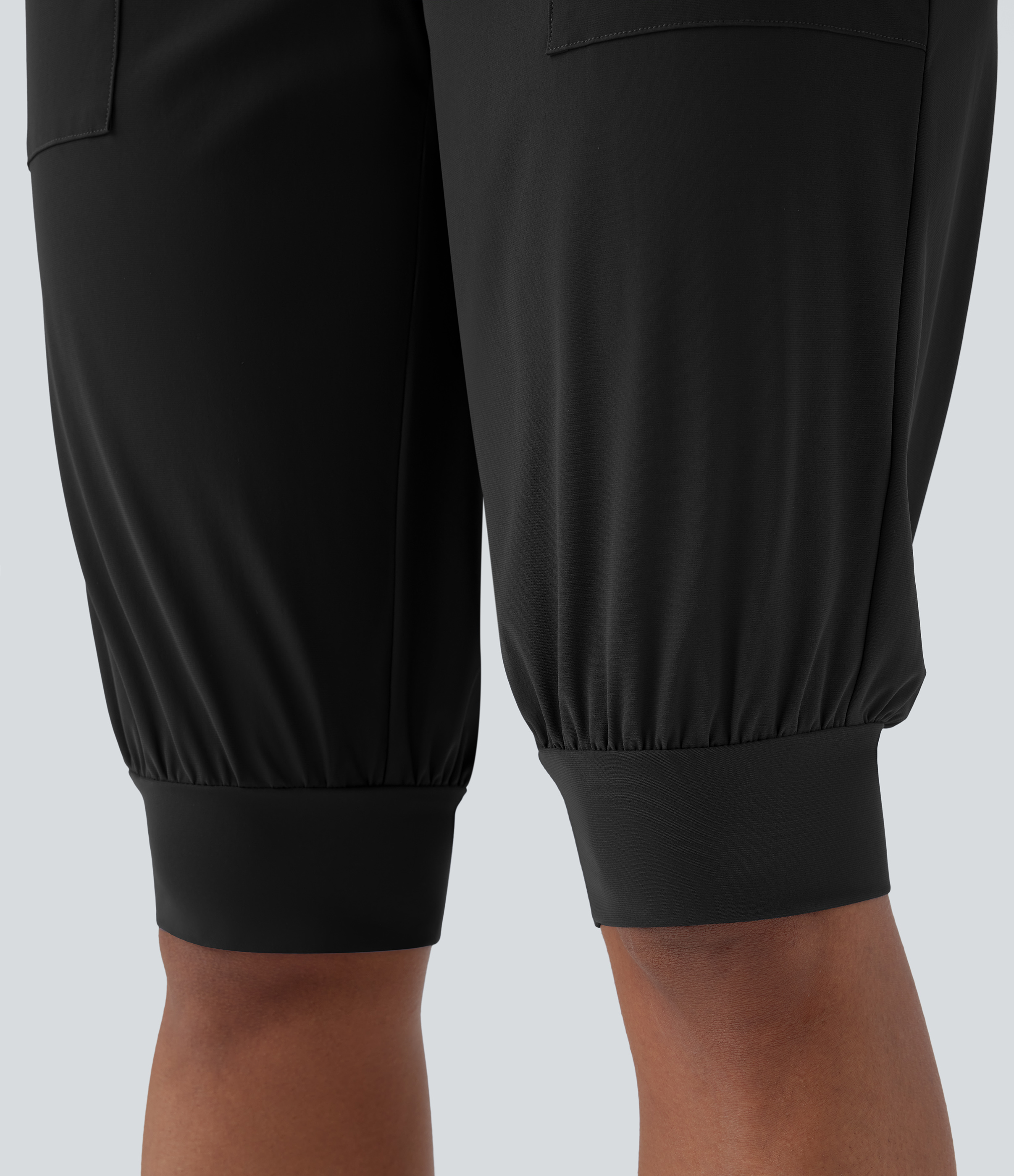 Halara High Waisted Side Pocket Casual Shorts  - Black - L 
