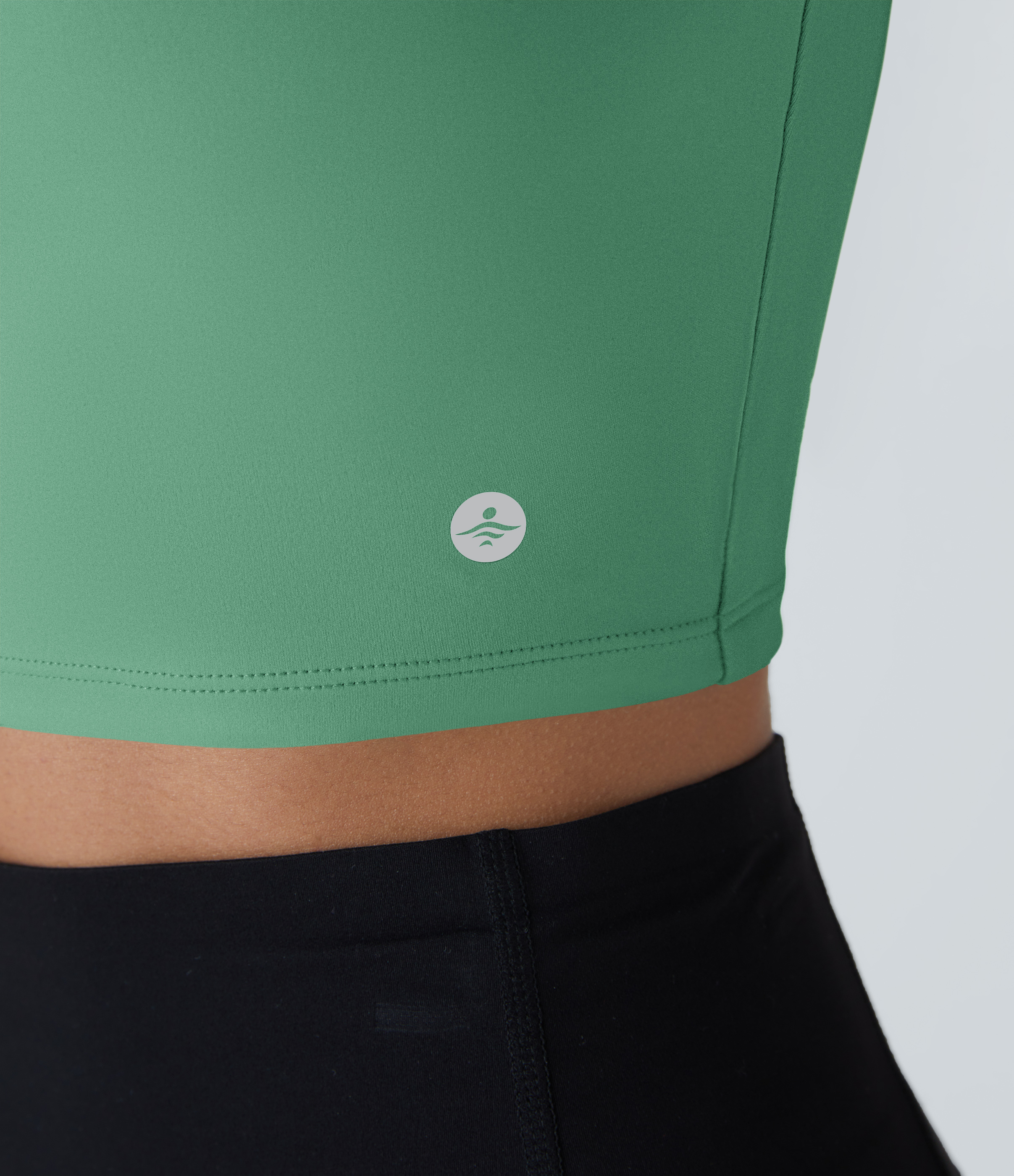 Halara Cloudfulв„ў Air Fabric Square Neck Backless Crisscross Cropped Cool Touch Yoga Tank Top Tank Top - Neptune Green - M golf tops 