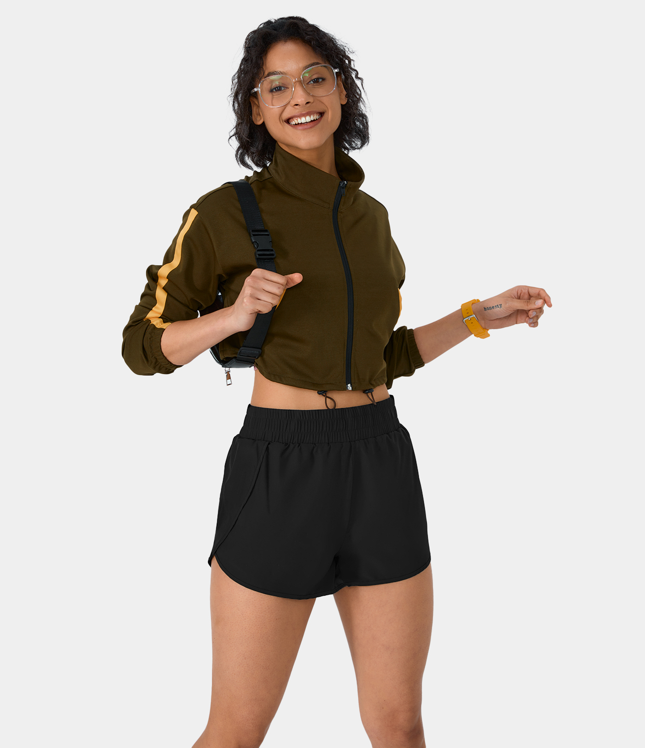 Women's Breezeful Low Rise Inside Drawstring Side Zipper Pocket Run