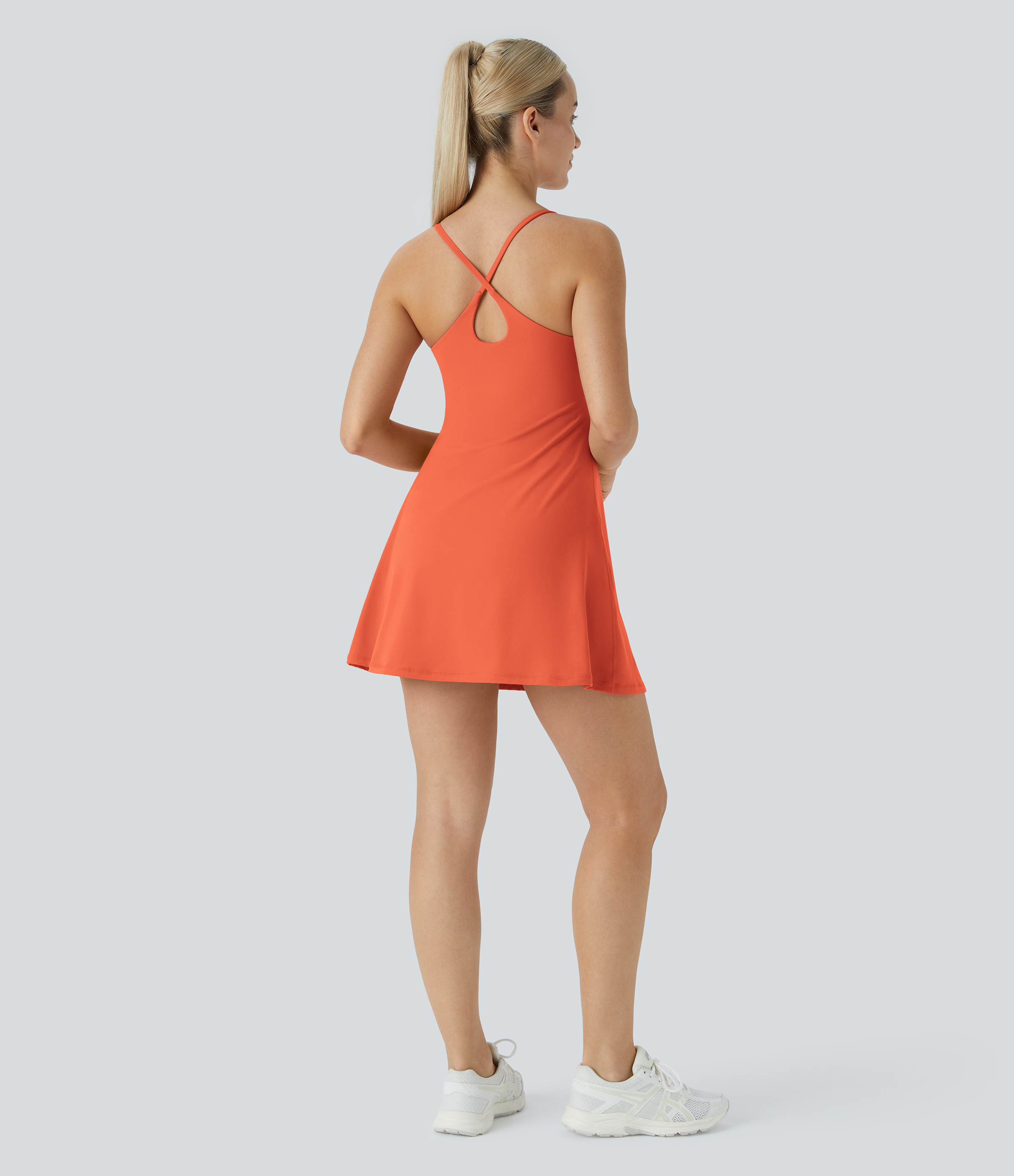 Halara Softlyzeroв„ў Plush Backless Active Dress Workout Dress - Tigerlily - M 