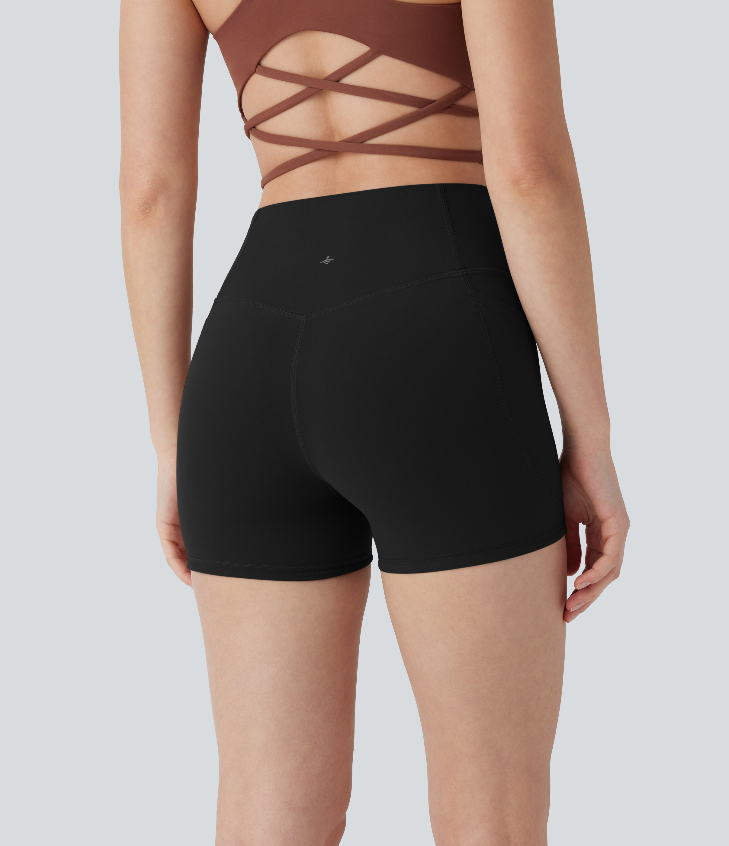 Halara Halara UltraSculptв„ў SoCinched High Waisted Tummy Control Side Pocket Shaping Training Biker Shorts 3``  - Black - S biker shorts women 