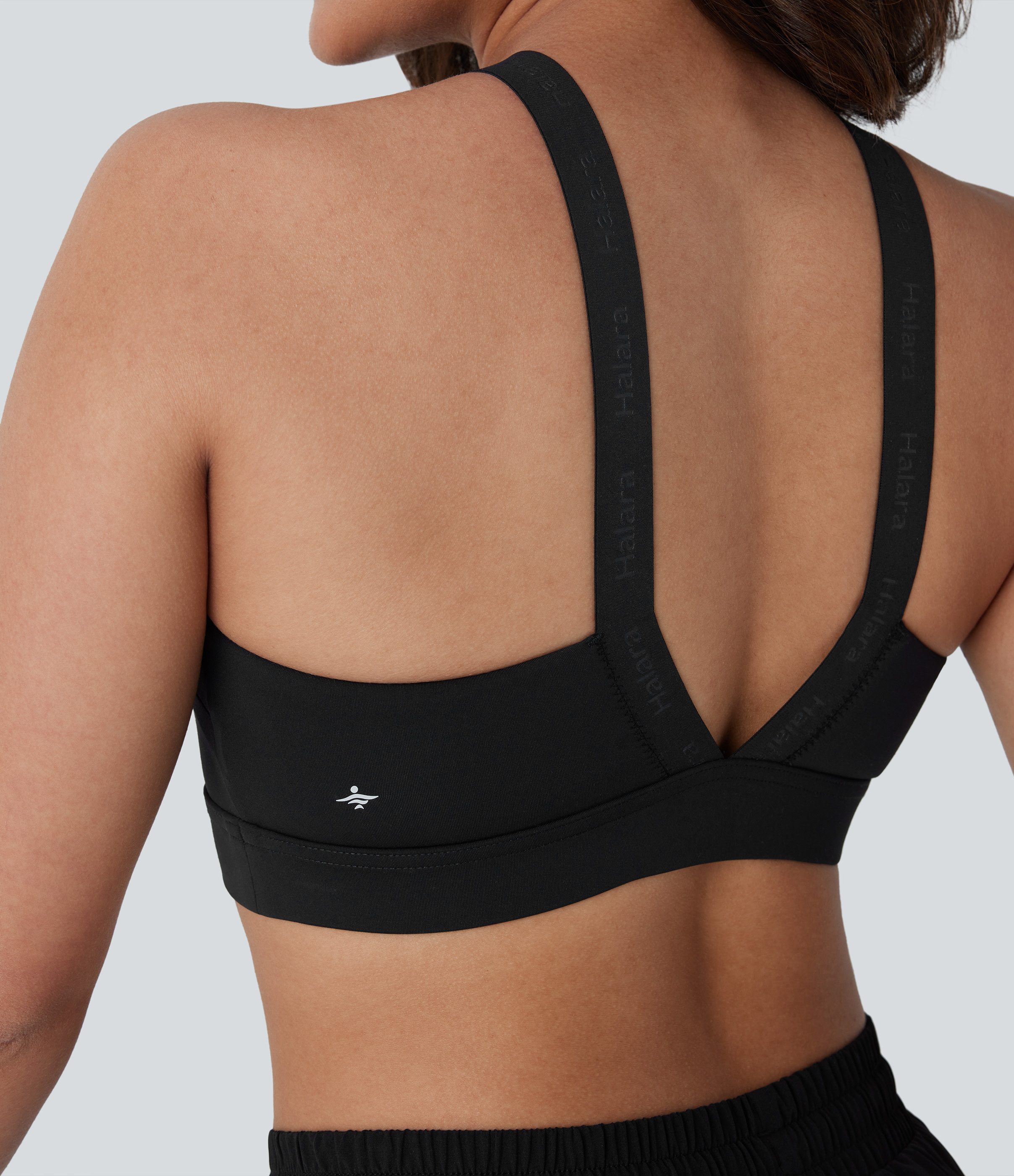 Halara SpeedWaveв„ў Medium Support Backless Cut Out Quick Dry Running Sports Bra  - Black - S push up bra strapless bra backless bra sticky bra 