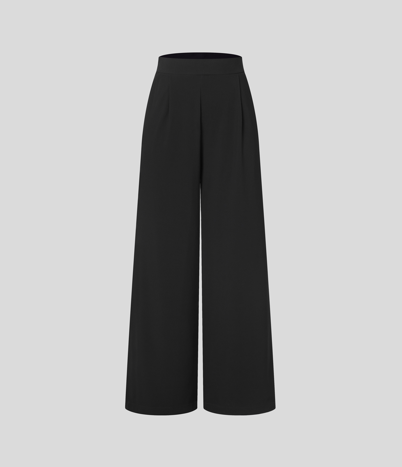 Halara HalaraFlexв„ў High Waisted Body Sculpt Waist-Slimming Side Pocket Wide Leg Micro Waffle Work Pants  - Black - S(regular) sweatpants 