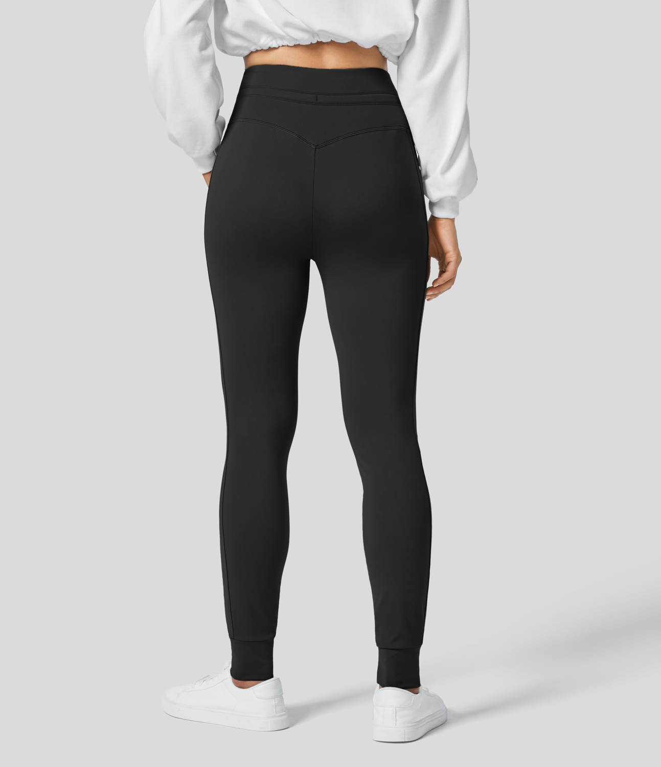 Halara Softlyzeroв„ў Fleece High Waisted Drawstring Side Pocket Full Length Yoga Joggers  - Black - XS(regular) 