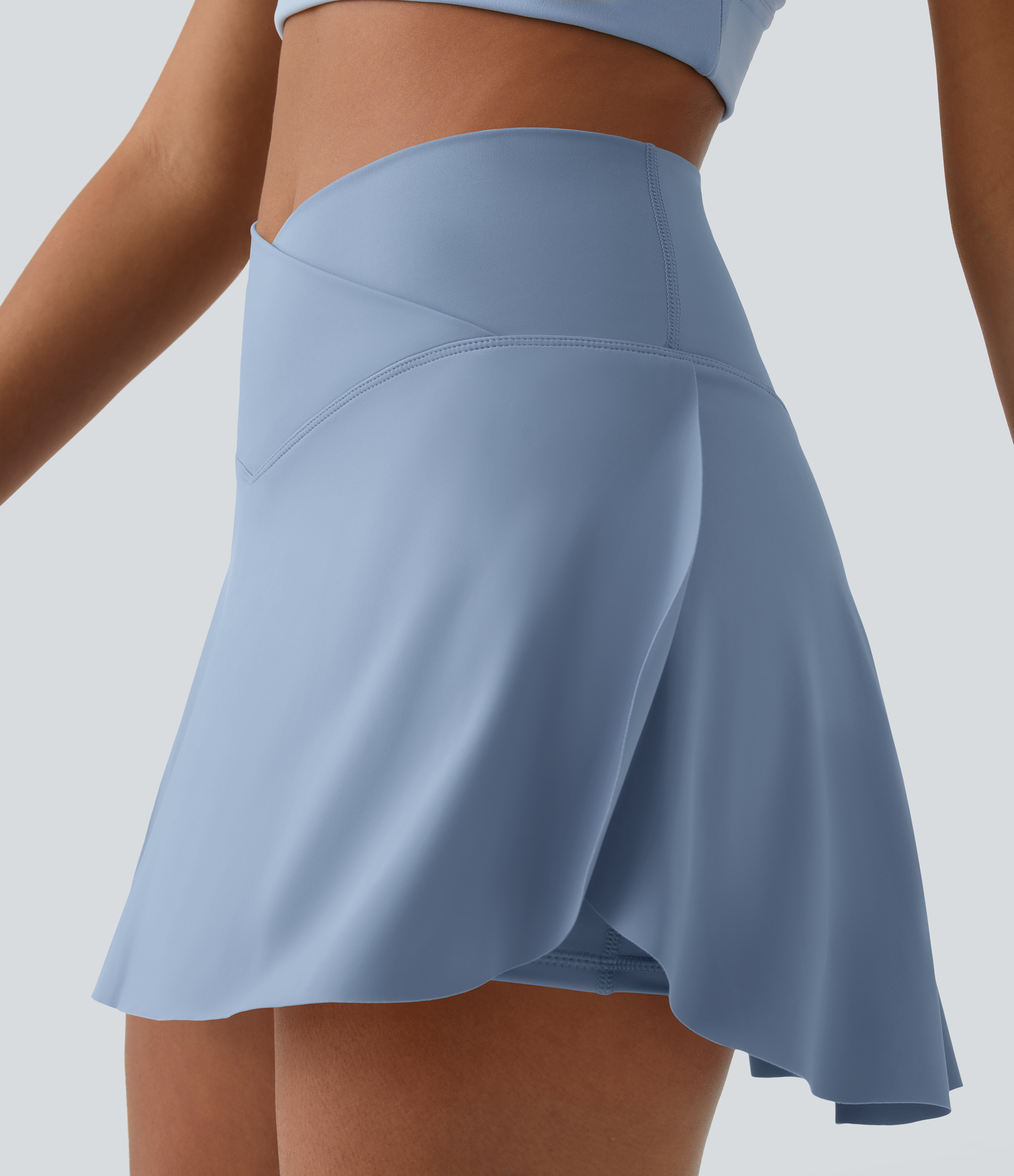 Halara Everyday Cloudfulв„ў Air Crossover 2-in-1 Side Pocket Tennis Skirt-Lucid  - Della Robbia Blue - XL midi skirt a line skirt golfing skirt 