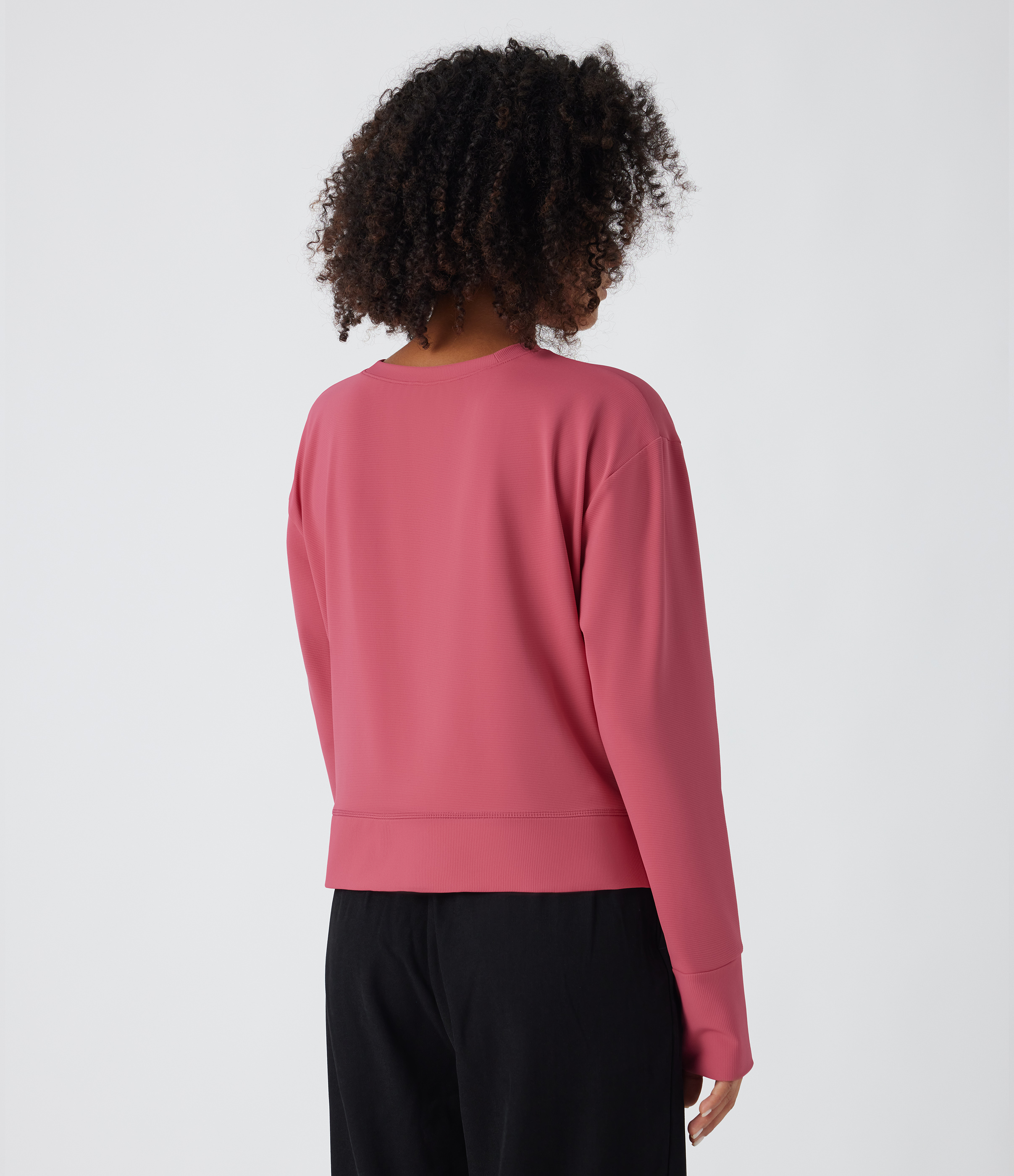 Halara PatitoffВ® Flow Pet Hair Resistant Zipper Split Cropped Casual Sports Sweatshirt  - Desert Rose - S 