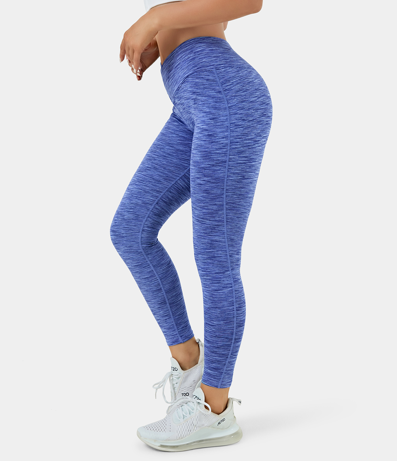 Women's High Waisted Crossover Side Pocket 7/8 Leggings HALARA