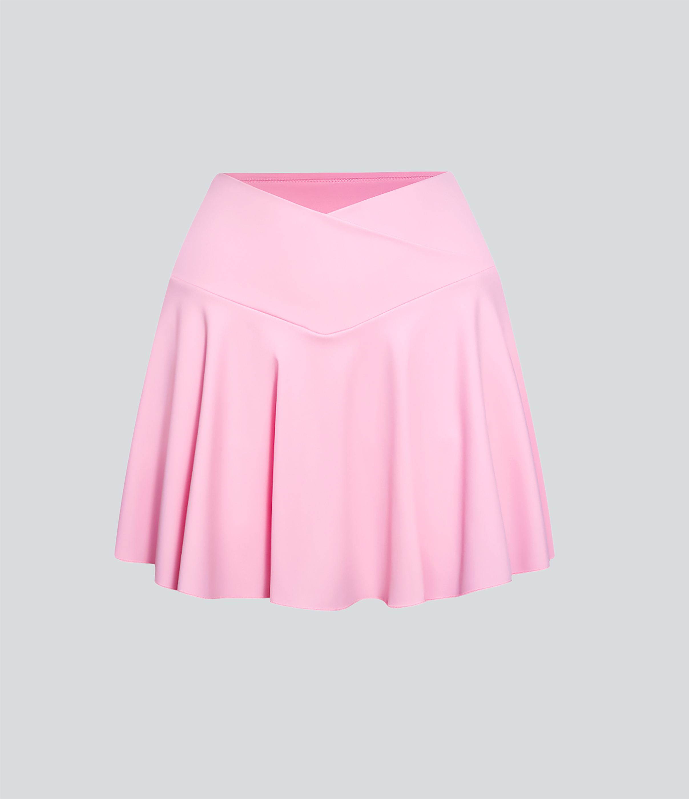 Halara Softlyzeroв„ў Airy Comfy High Waisted Crossover 2-in-1 Side Pocket Flare Cool Touch Tennis Skirt  - Nosegay - L midi skirt a line skirt 