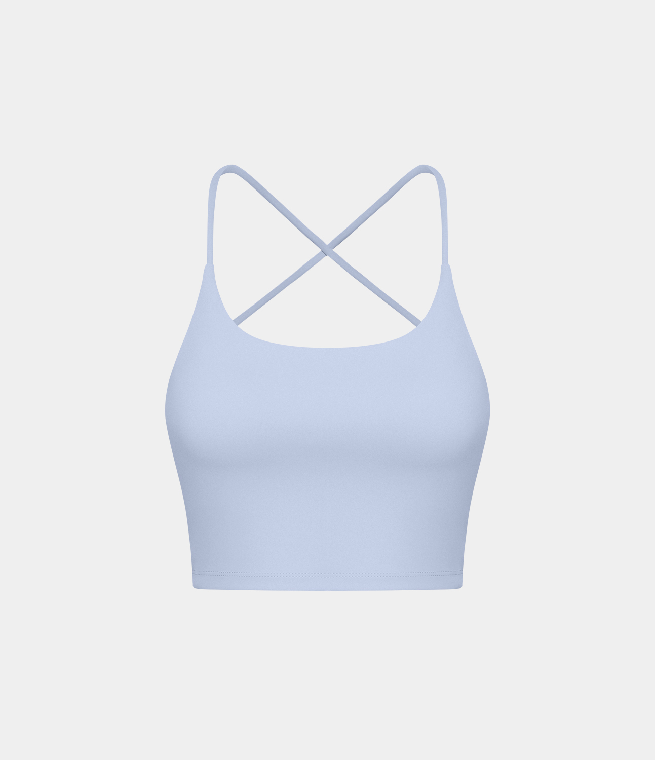 Halara Spaghetti Strap Backless Crisscross Lace Up Cropped Yoga Tank Top Tank Top - Ancient Water - S golf tops halter top tunic tops 