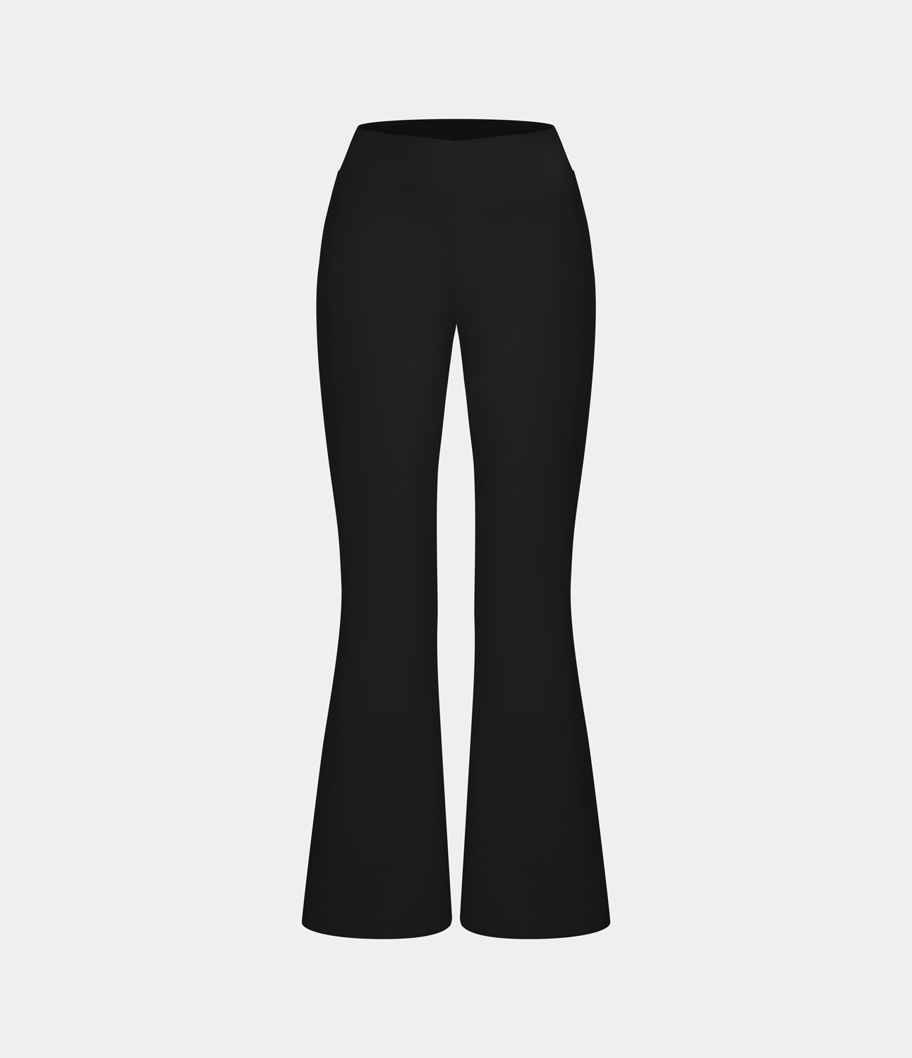 Halara Crossover High Waisted Back Pocket Flare Capri Yoga Leggings  - Black - M gym leggings leggings with pockets leggings with butt lift 