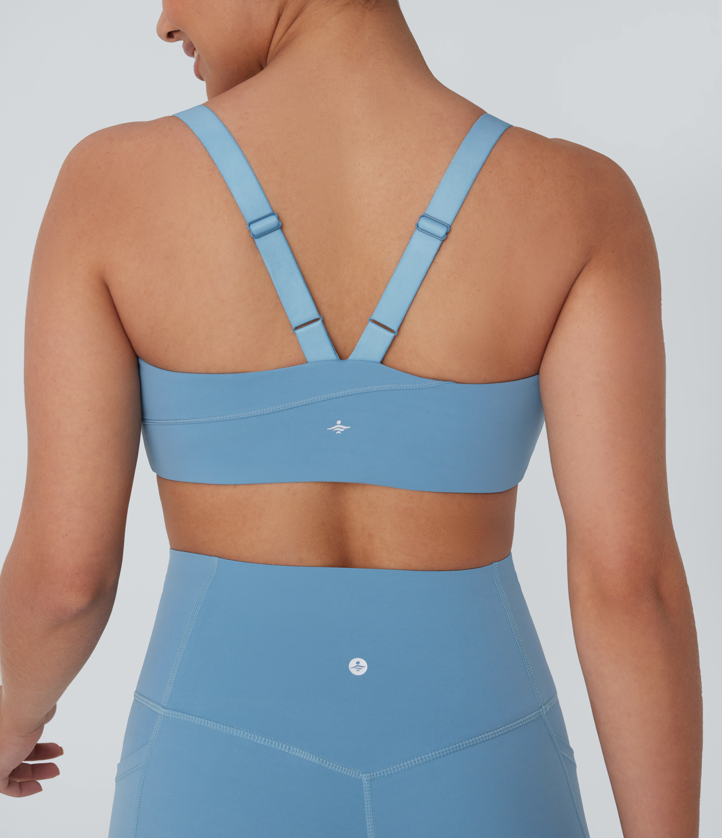 Halara Halara UltraSculptв„ў Medium Support  U Neck Adjustable Strap Workout Sports Bra  - Whale Blue - XL push up bra strapless bra 