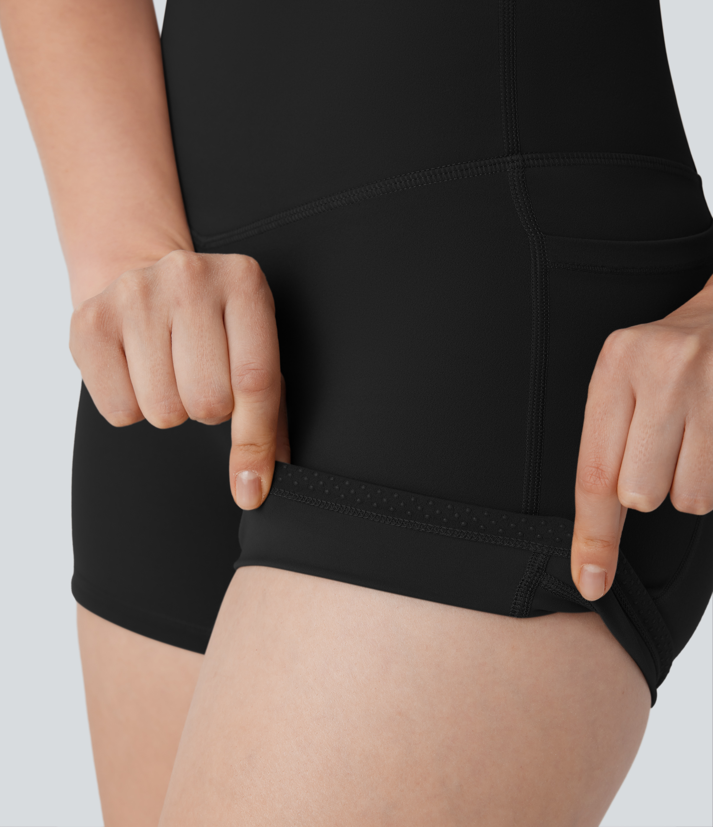 Halara Halara UltraSculptв„ў SoCinched High Waisted Tummy Control Side Pocket Shaping Training Biker Shorts 3``  - Black - S biker shorts women 