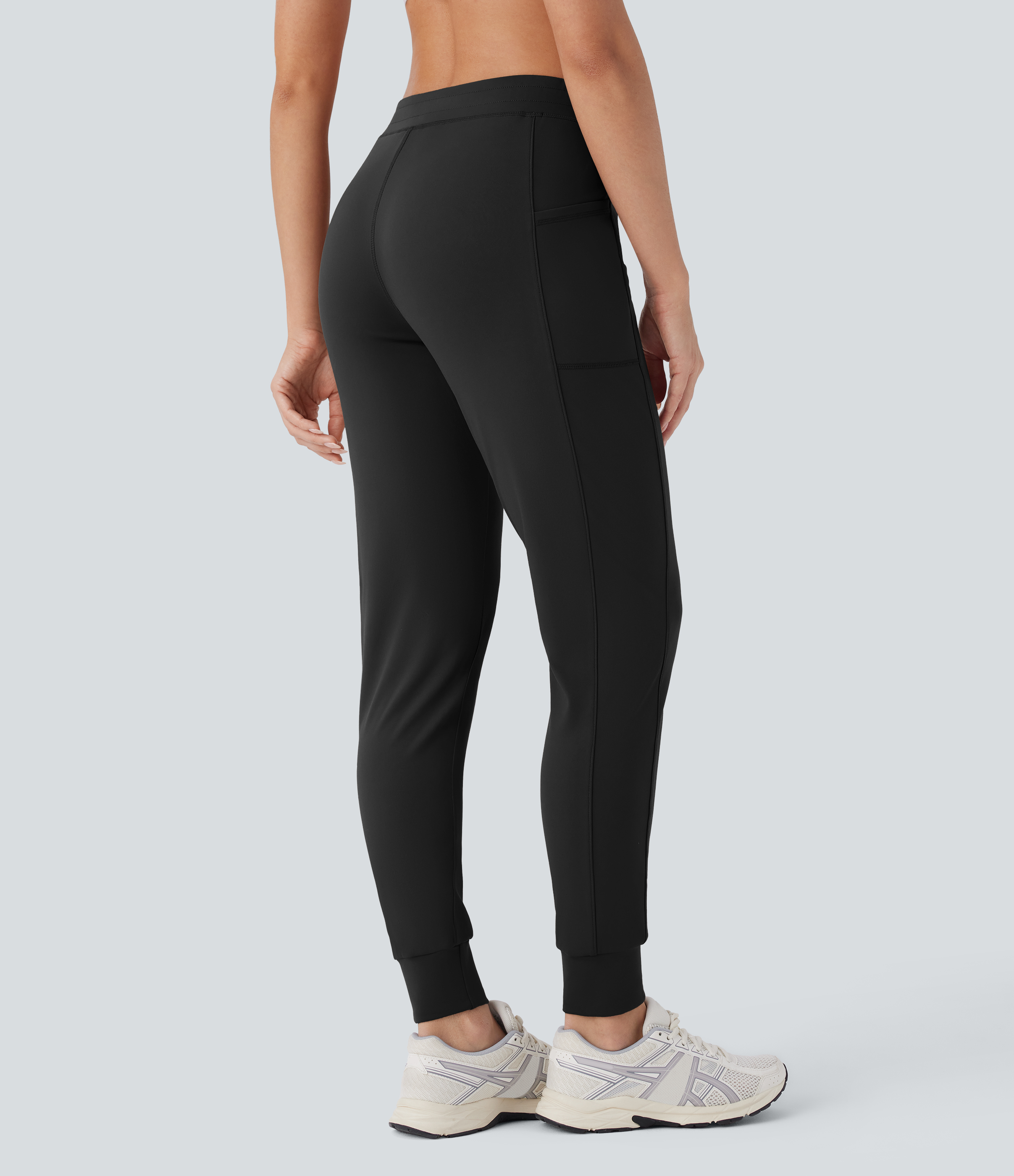 Halara HaloTek Airв„ў Mid Rise Side Pocket Slim Yoga Joggers  - Black - XS(regular) 