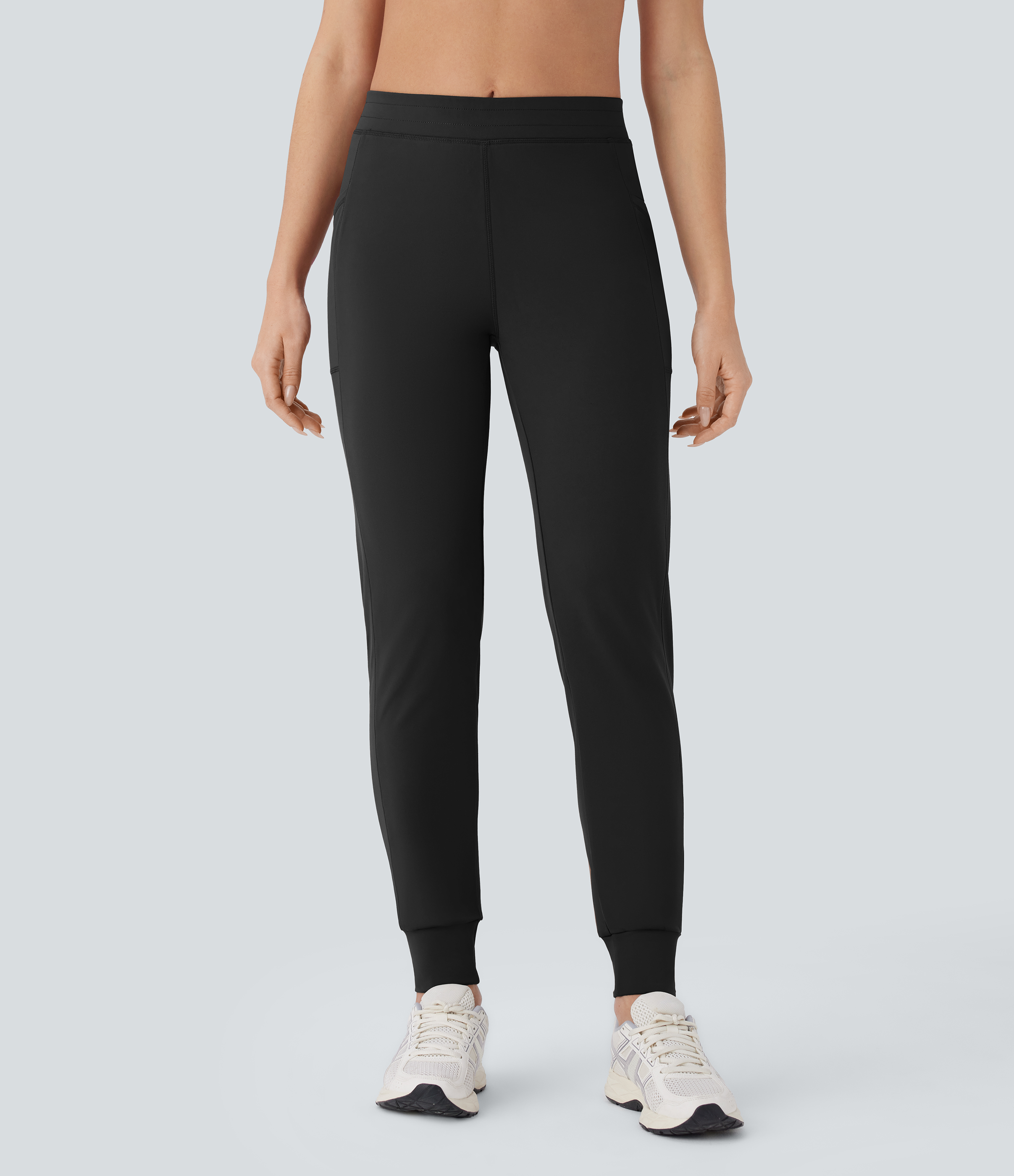 Halara HaloTek Airв„ў Mid Rise Side Pocket Slim Yoga Joggers  - Black - XS(regular) 