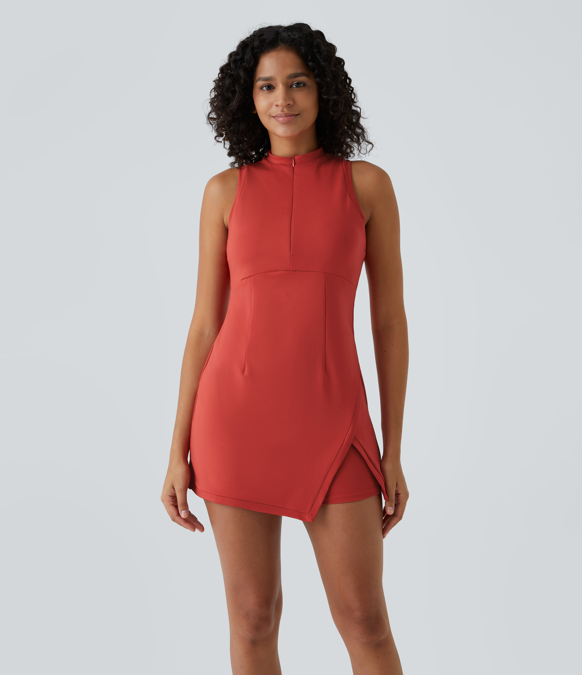 Women's Zipper RacerPocket 2-Piece Mini Tennis Active Dress