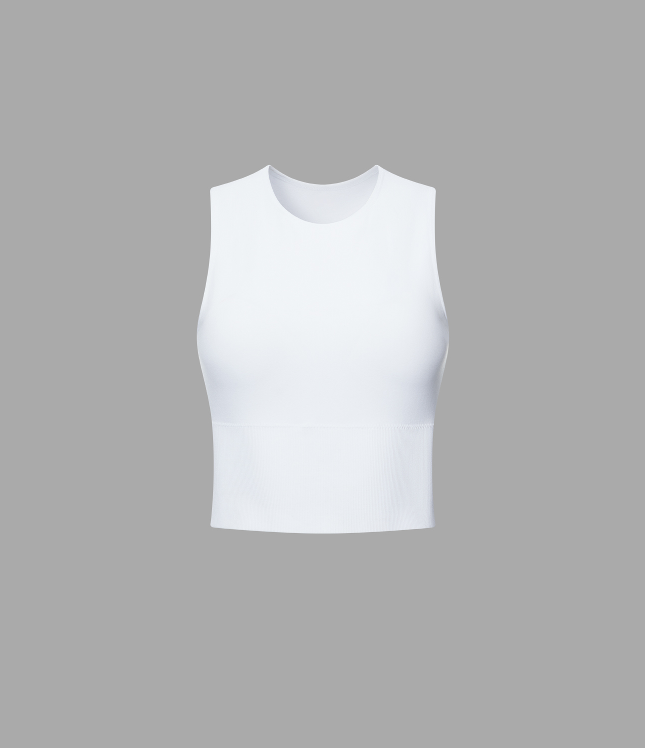 Halara Seamless Flow Round Neck Sleeveless Backless Solid Yoga Tank Top Tank Top - White - M golf tops halter top tunic tops sleeveless tops 