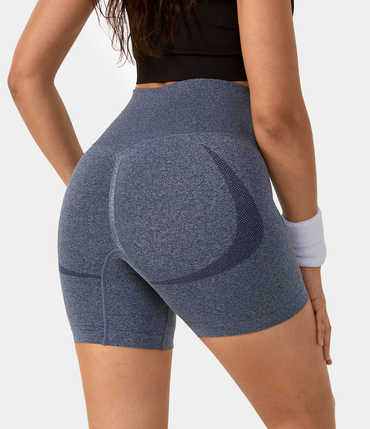 Women's Seamless Flow High Waisted Running Biker Shorts HALARA