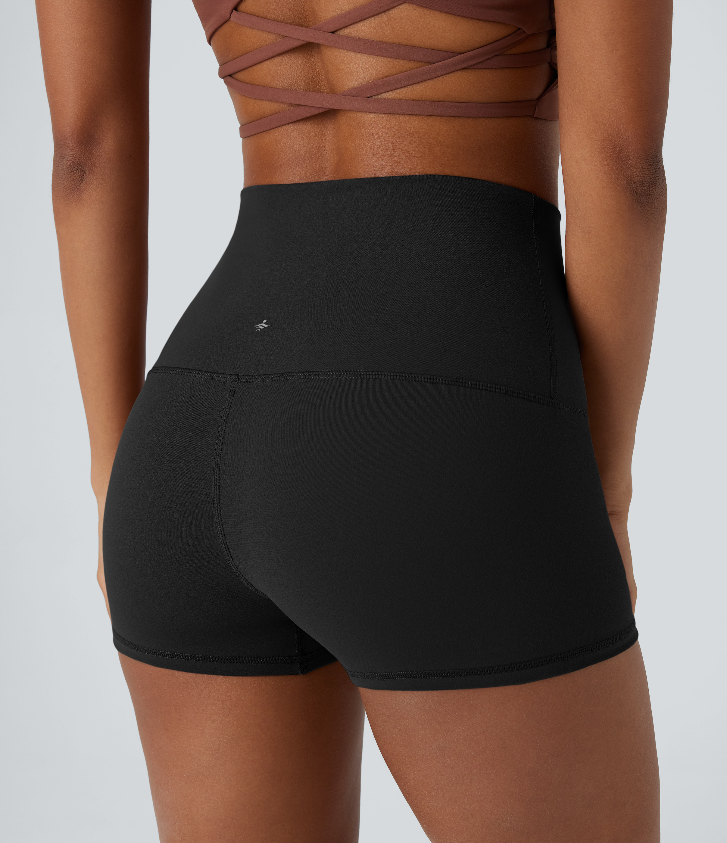 Halara HaloTek Airв„ў Super High Waisted Foldover Yoga Biker Shorts 2.5``  - Black - L biker shorts women black biker shorts 