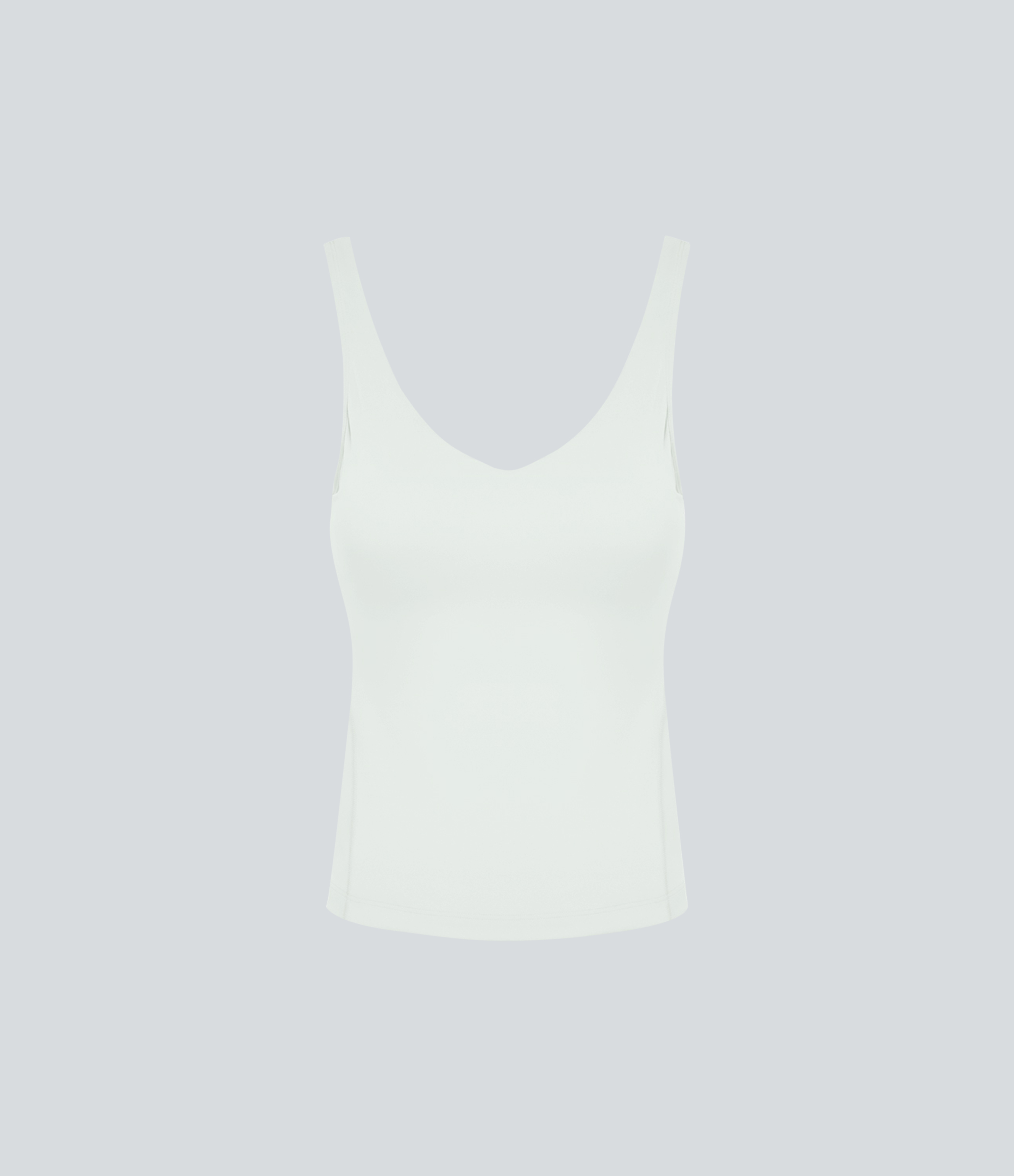 Halara Softlyzeroв„ў Plush Padded V Neck Plain Tank Top Tank Top - White - S golf tops halter top tunic tops sleeveless tops backless top 
