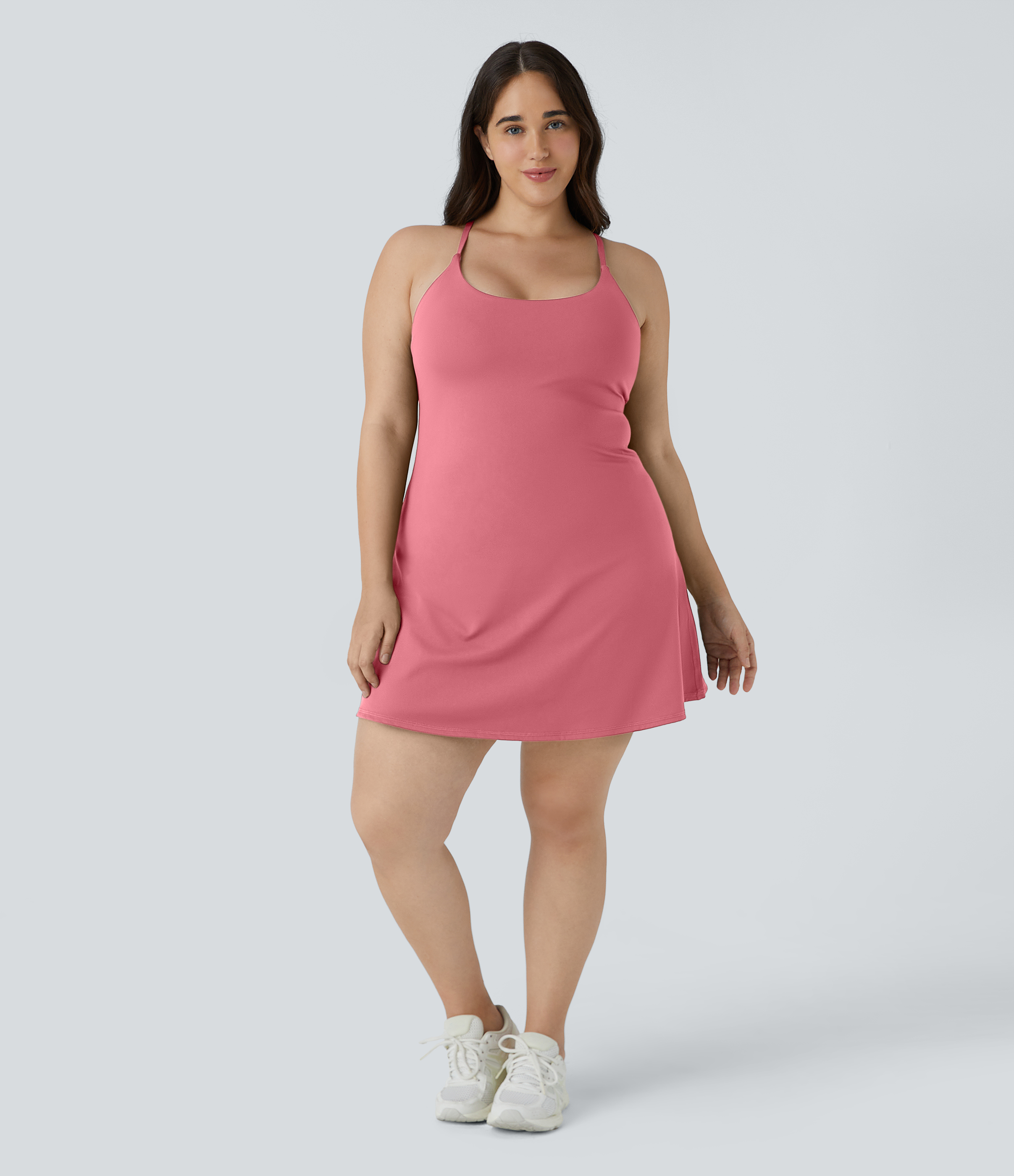 Halara Everyday Cloudfulв„ў Fabric Plus Size Dress-Wannabe  - Begonia Rouge - 4X 