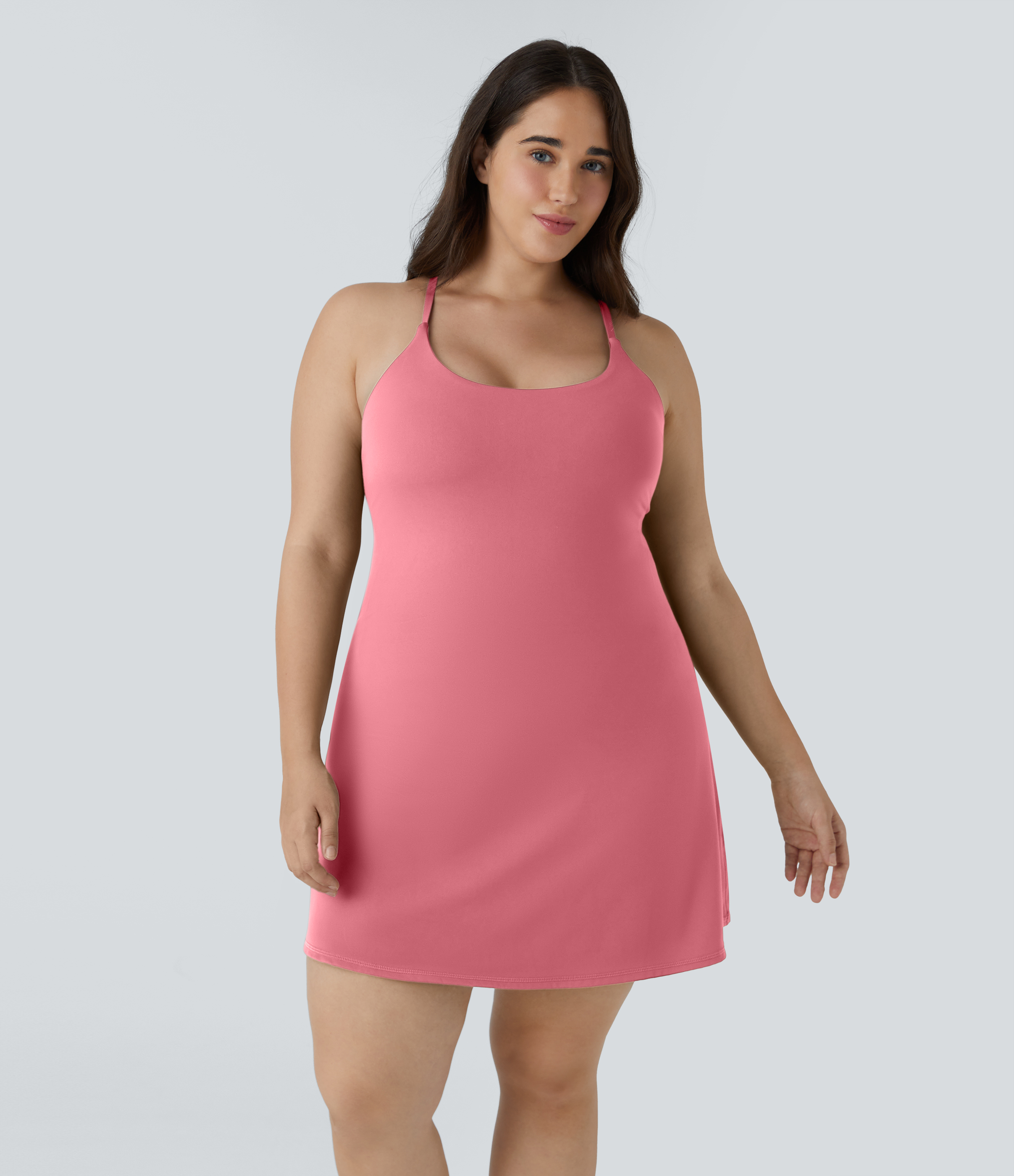 Halara Everyday Cloudfulв„ў Fabric Plus Size Dress-Wannabe  - Begonia Rouge - 4X 