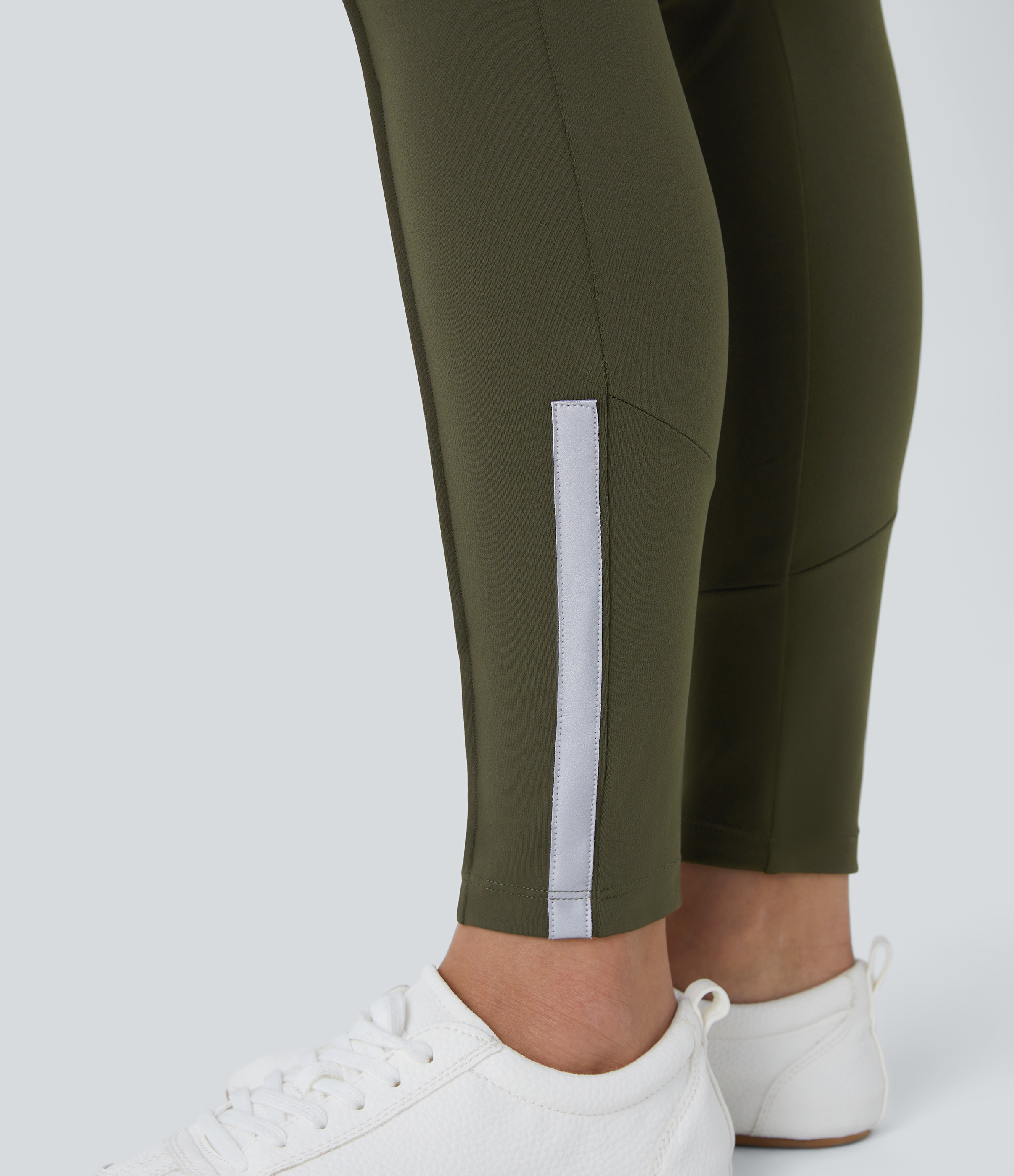 Halara EcoCloudfulв„ў Fabric Reflective High Waisted Multiple Pockets Skinny Cargo Casual Pants  - Lone Pine Green - M(regular) 