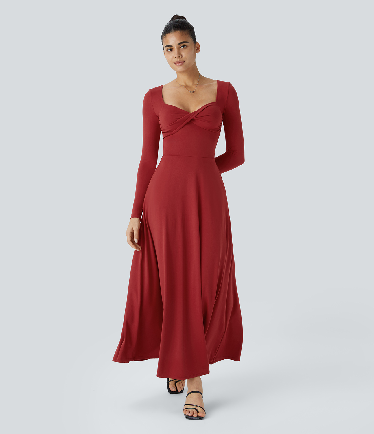 Suspenders Flare Casual Long Big-Pocket Dress main image 0