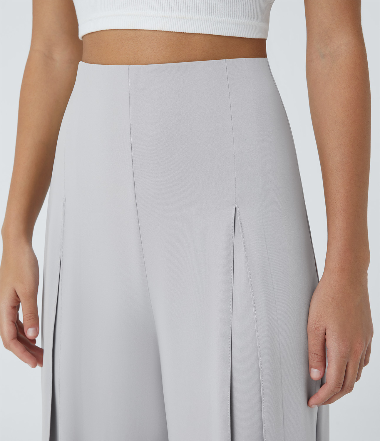 Halara High Waisted Plicated Casual Bloomers Joggers  - Oyster Mushroom - XS(regular) 