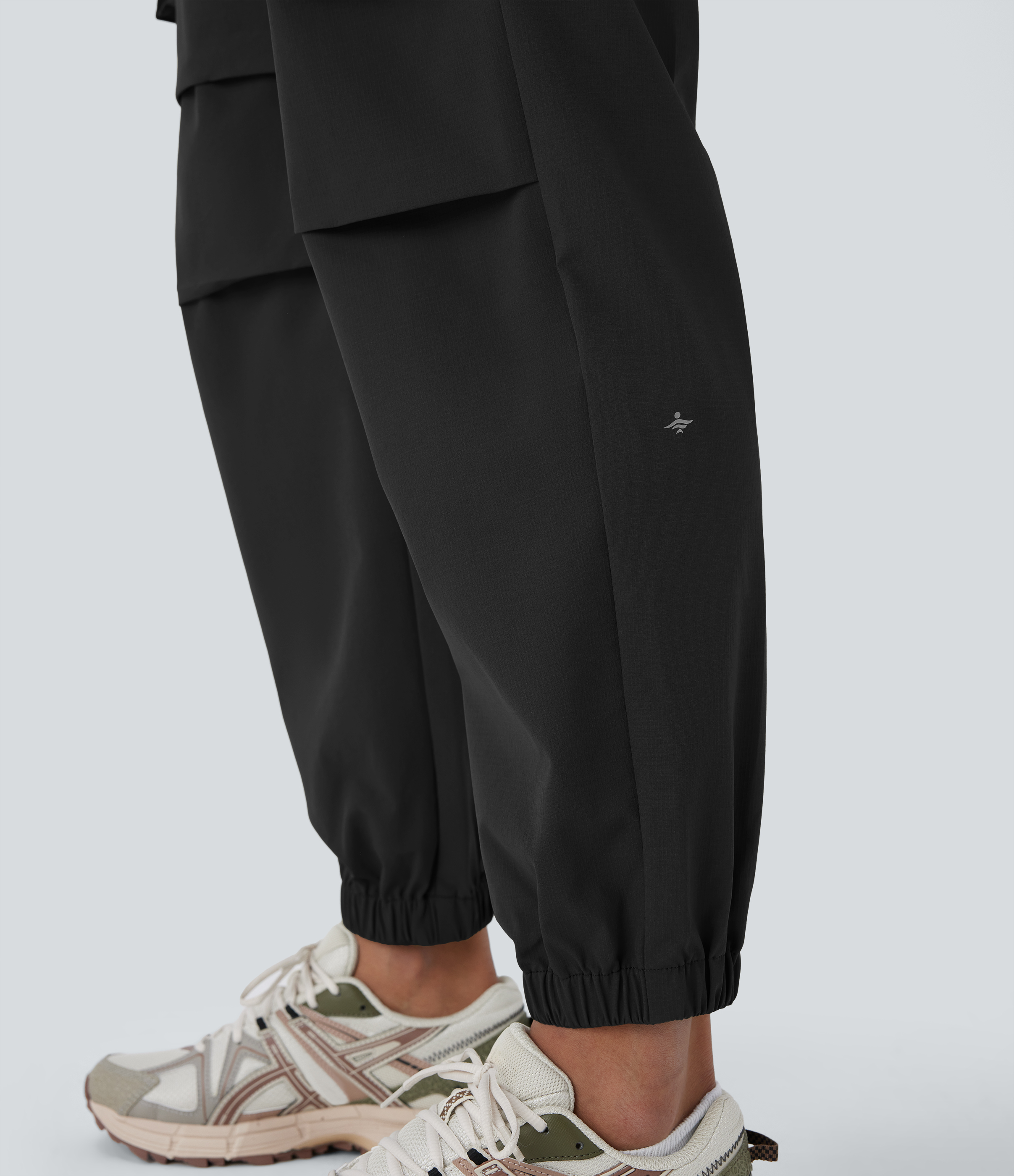 Halara Water Repellent High Waisted Belted Multiple Pockets Hiking Cargo Joggers  - Black - S(regular) 