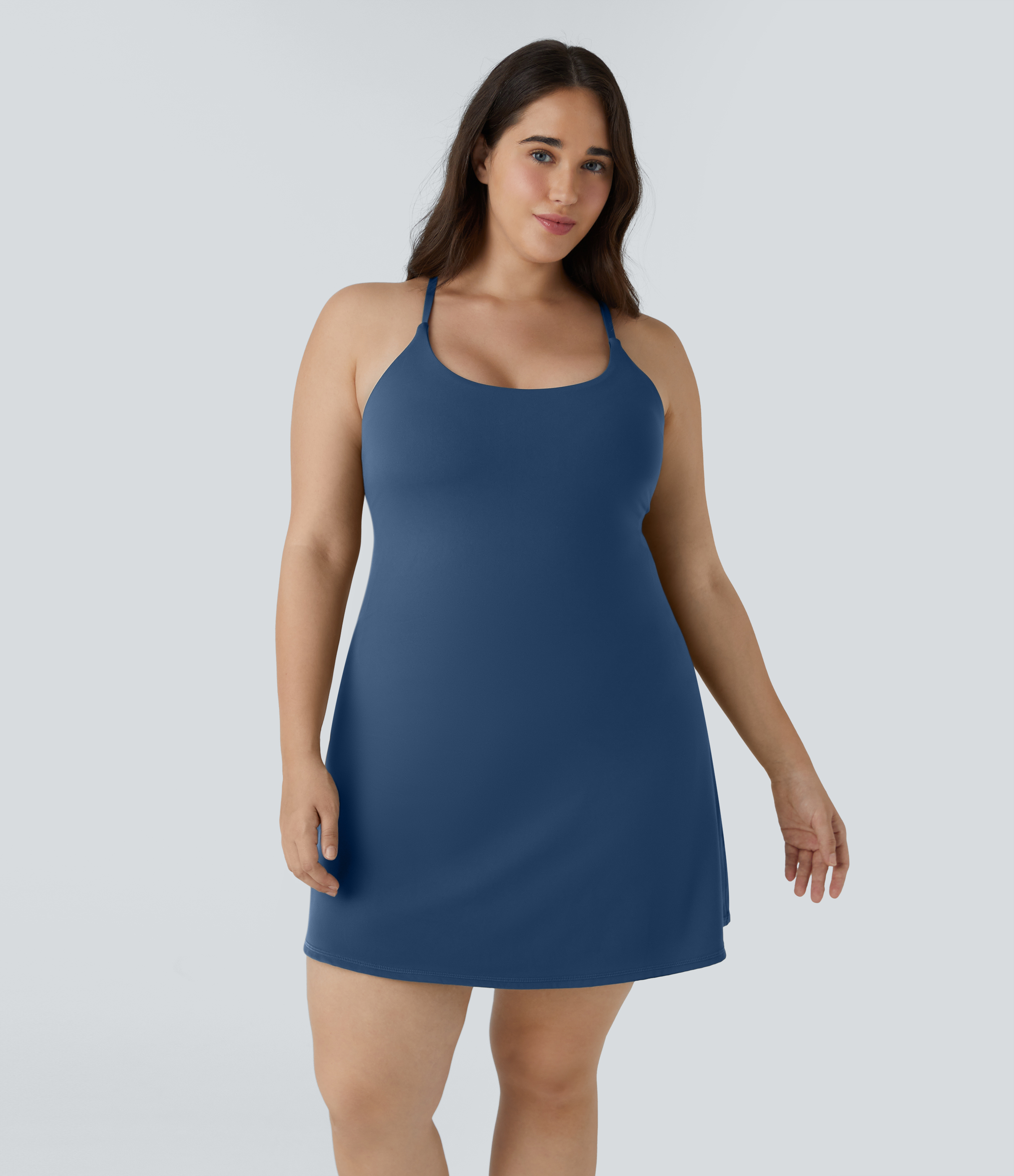 Halara Everyday Cloudfulв„ў Fabric Plus Size Dress-Wannabe  - Dark Turquoise - 2X 