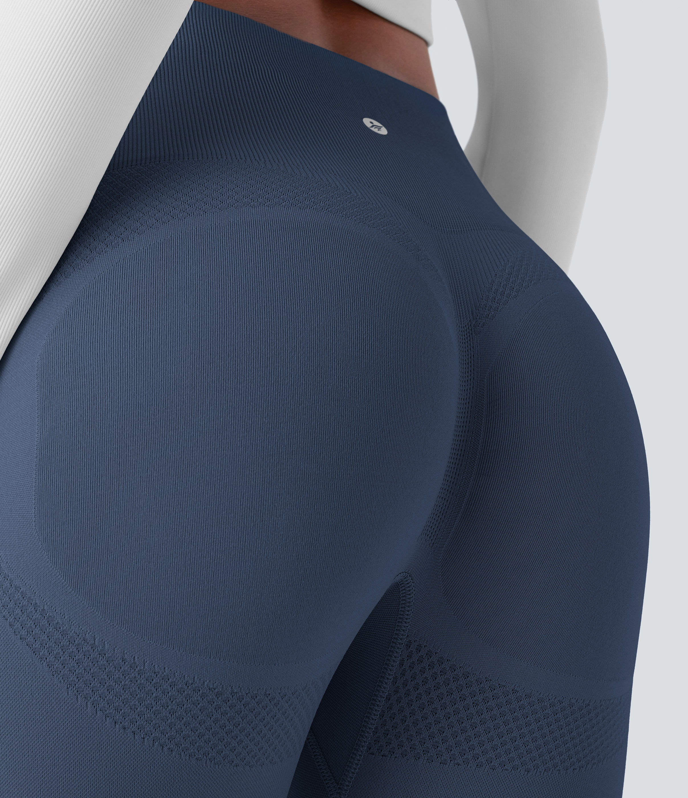 Halara Seamless Flow High Waisted Tummy Control Butt Lifting 7/8 Yoga Leggings  - Peacoat - S(7/8) gym leggings leggings with pockets 