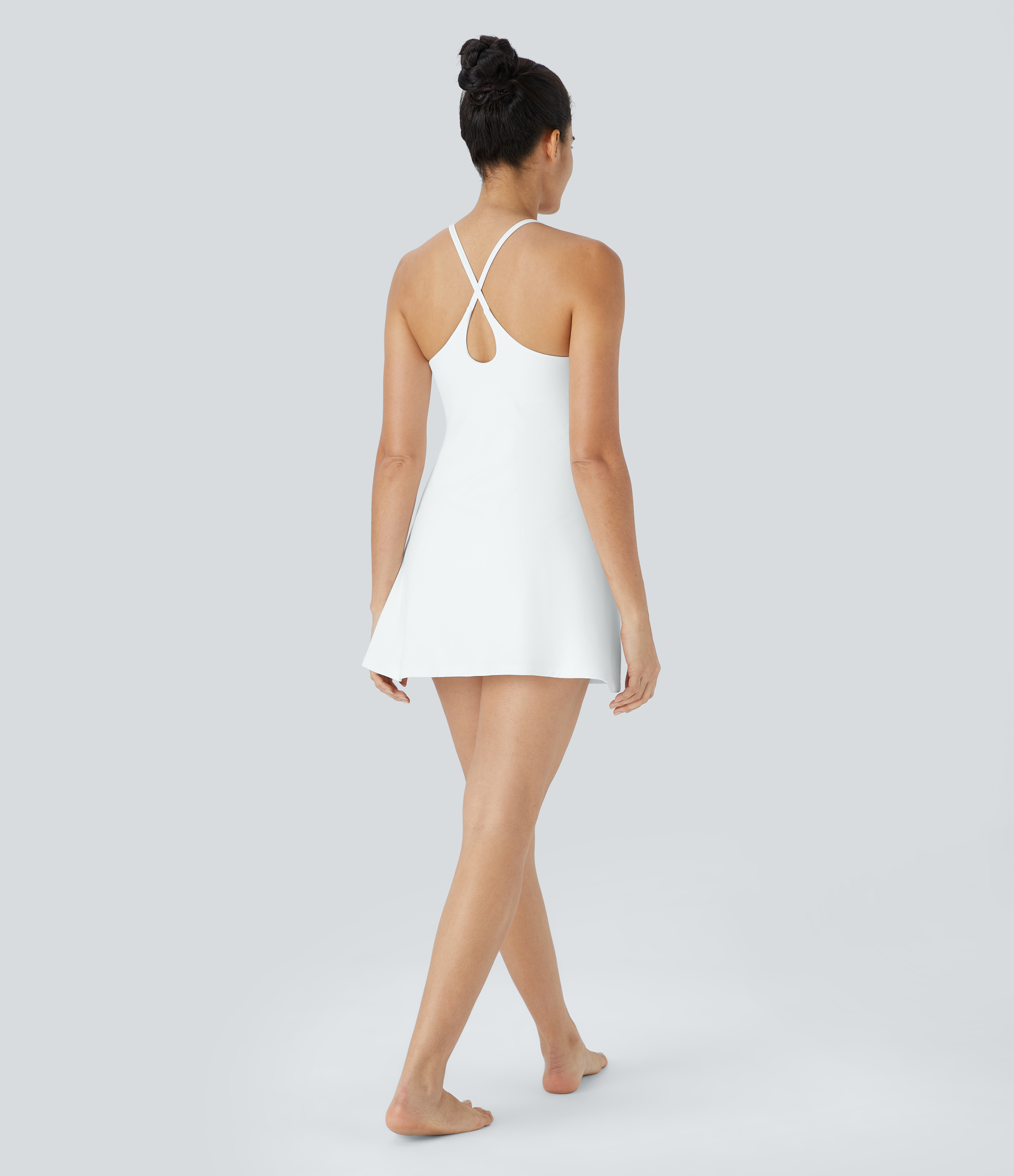Halara Softlyzeroв„ў Plush Backless Active Dress Workout Dress - White - S 