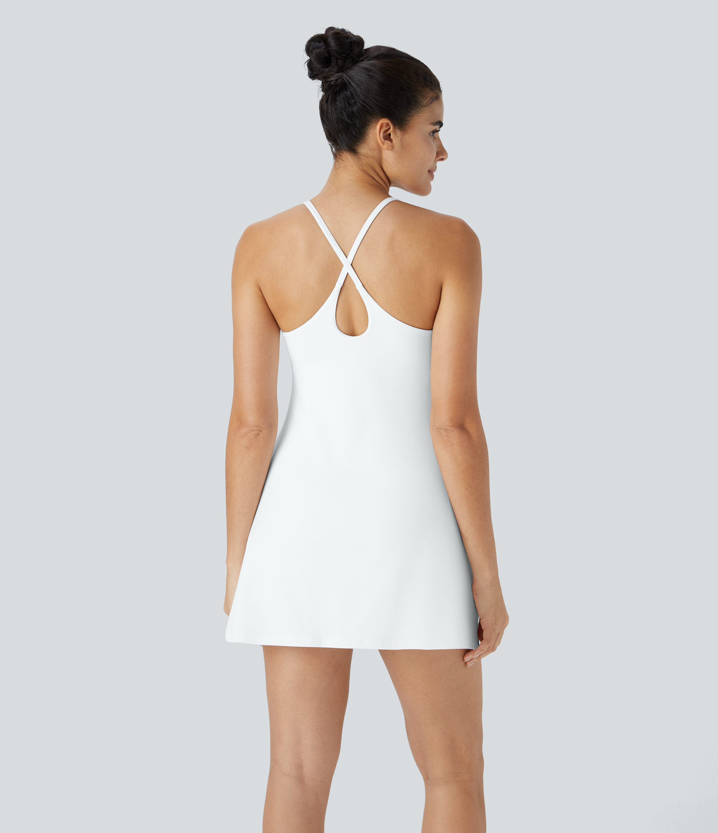 Halara Softlyzeroв„ў Plush Backless Active Dress Workout Dress - White - S 