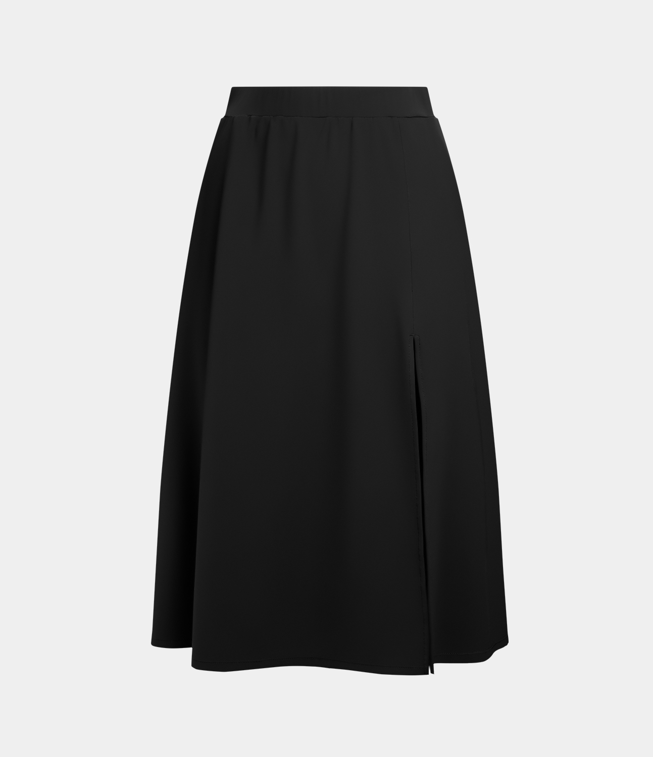 Halara High Waisted Side Pocket Split Midi Casual Skirt  - Black - XL 
