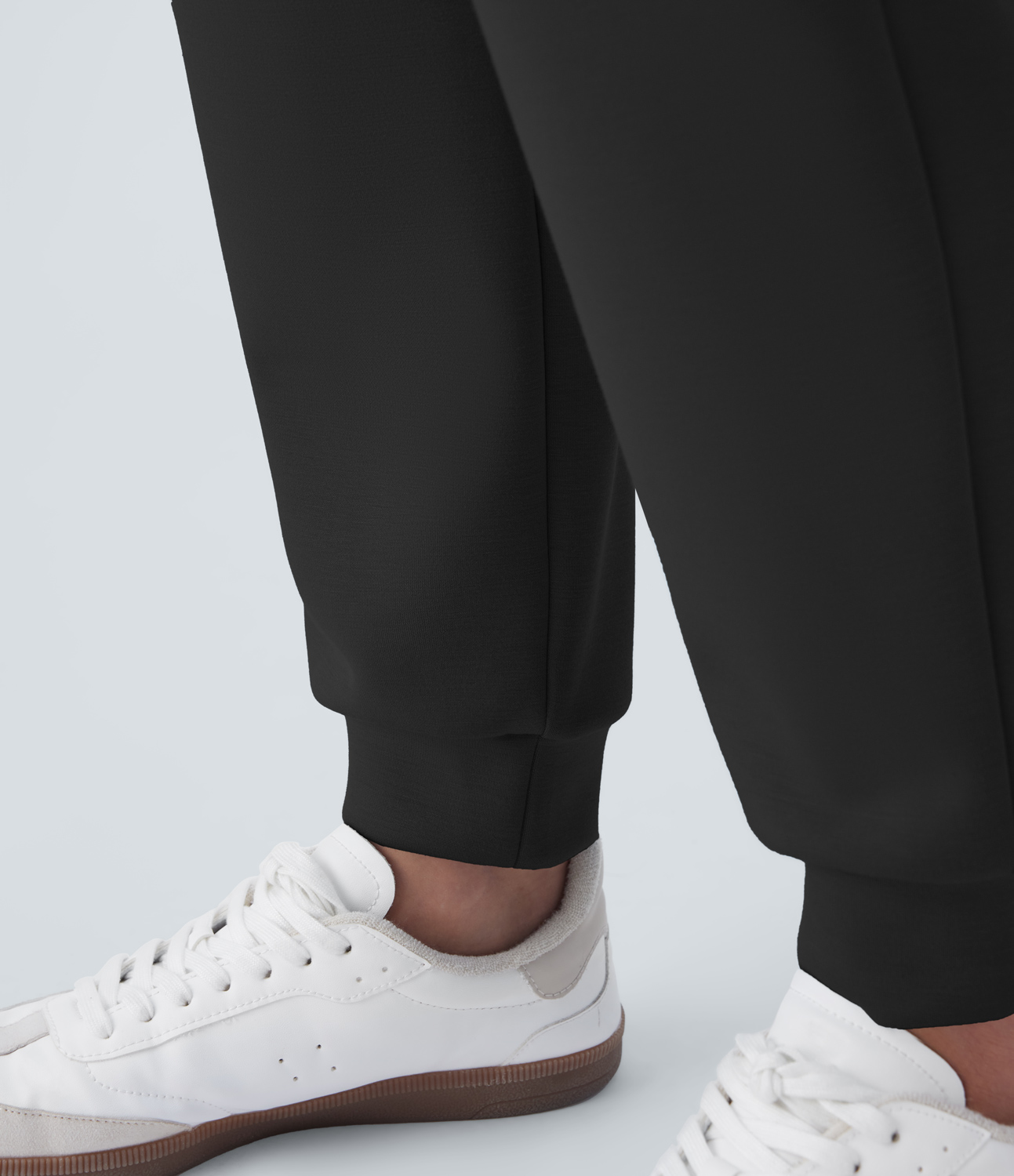 Halara High Waisted Drawstring Side Pocket Casual Joggers  - Black - L(regular) 