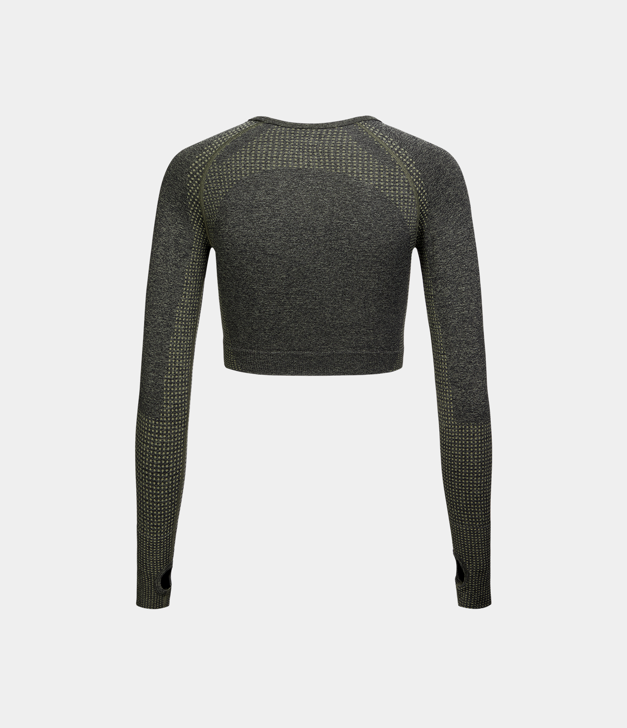 Halara Seamless Flow Breathable Thumb Hole Cropped Sports Top  - Midnight Green - XL 