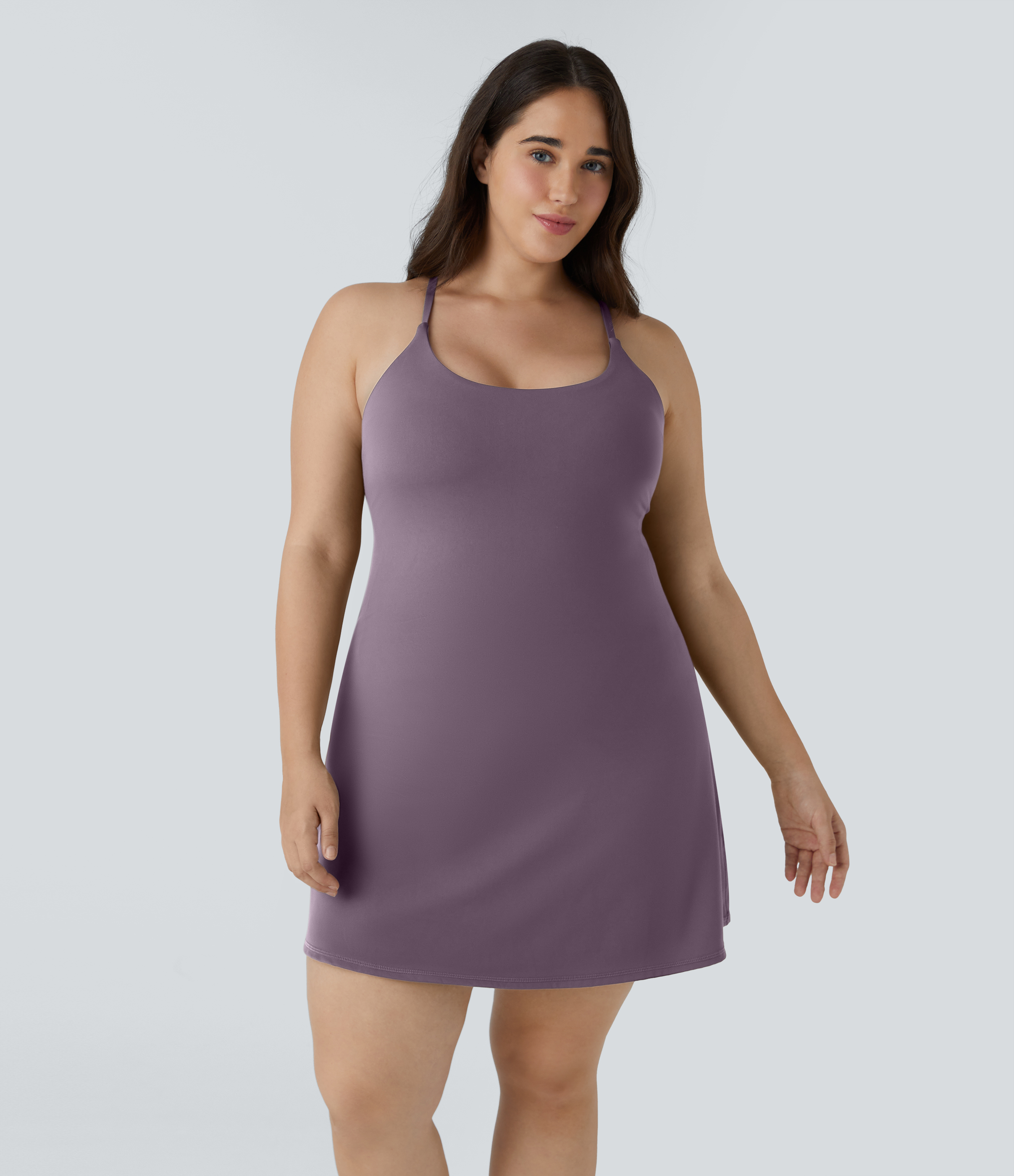 Halara Everyday Cloudfulв„ў Fabric Plus Size Dress-Wannabe  - Tulip Purple - 3X 