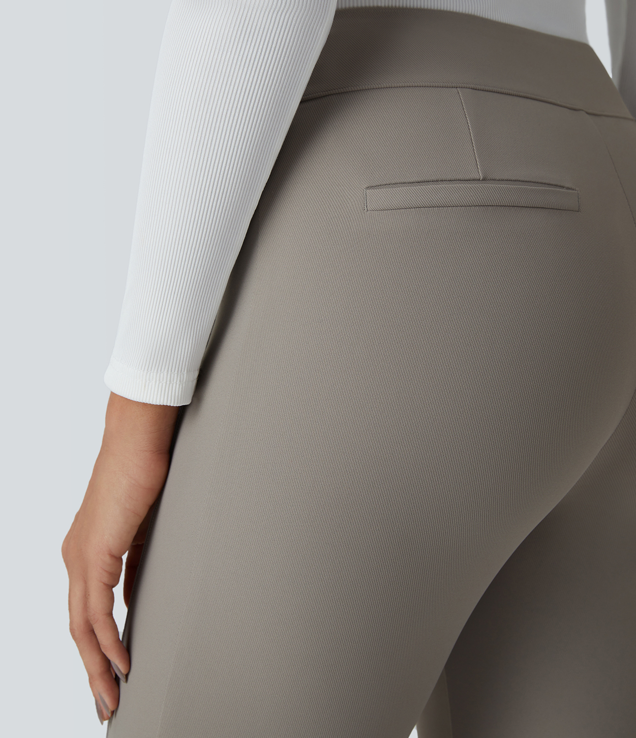 Halara HalaraFlexв„ў High Waisted Skinny Twill Work Pants  - Elephant Skin - M(regular) sweatpants jogger pants stacked sweatpants 