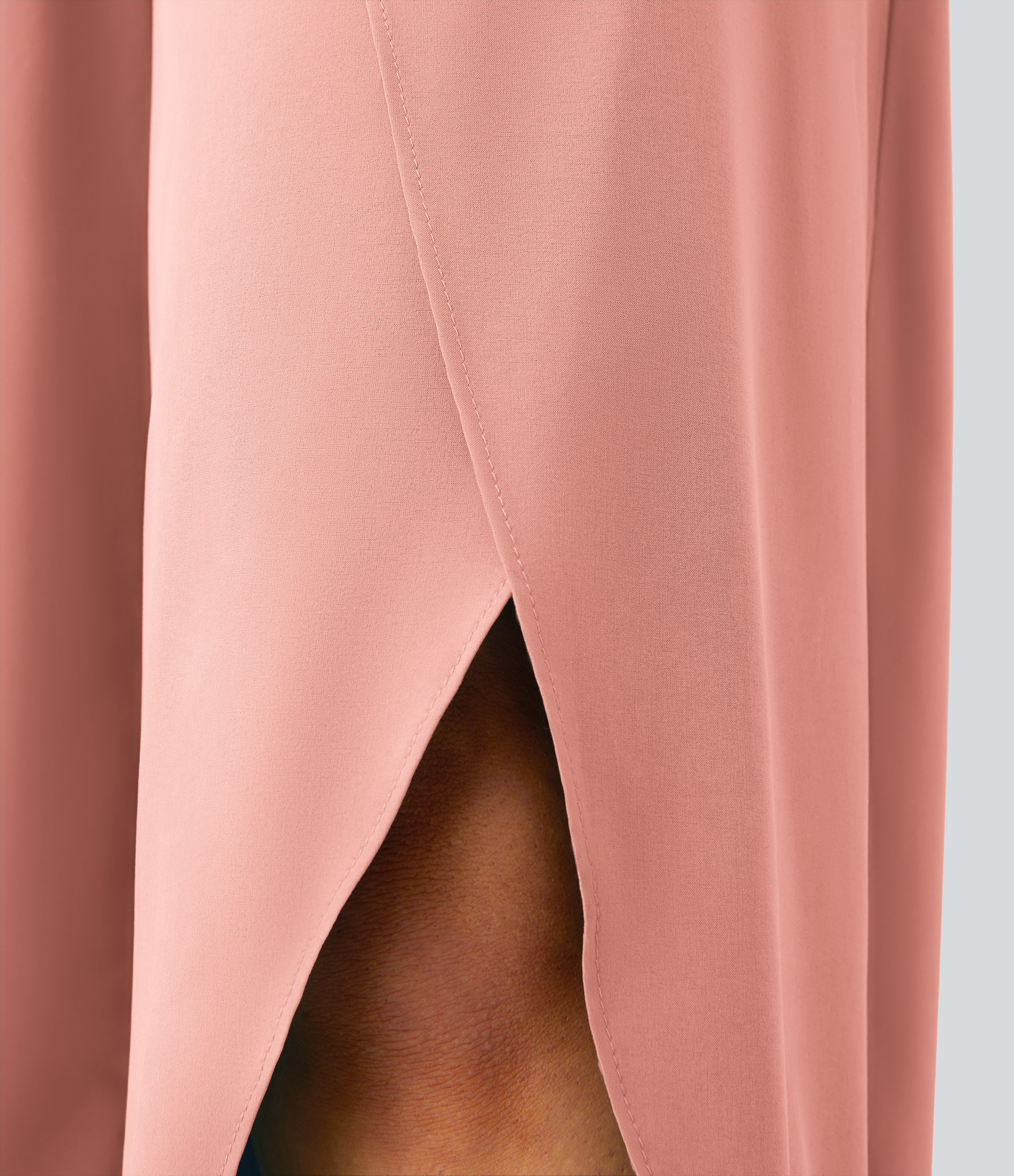 Halara Breezefulв„ў High Waisted Back Waistband Pocket Palazzo Flowy Split Wide Leg Quick Dry Casual Pants  - Peach Melba - S(regular) 