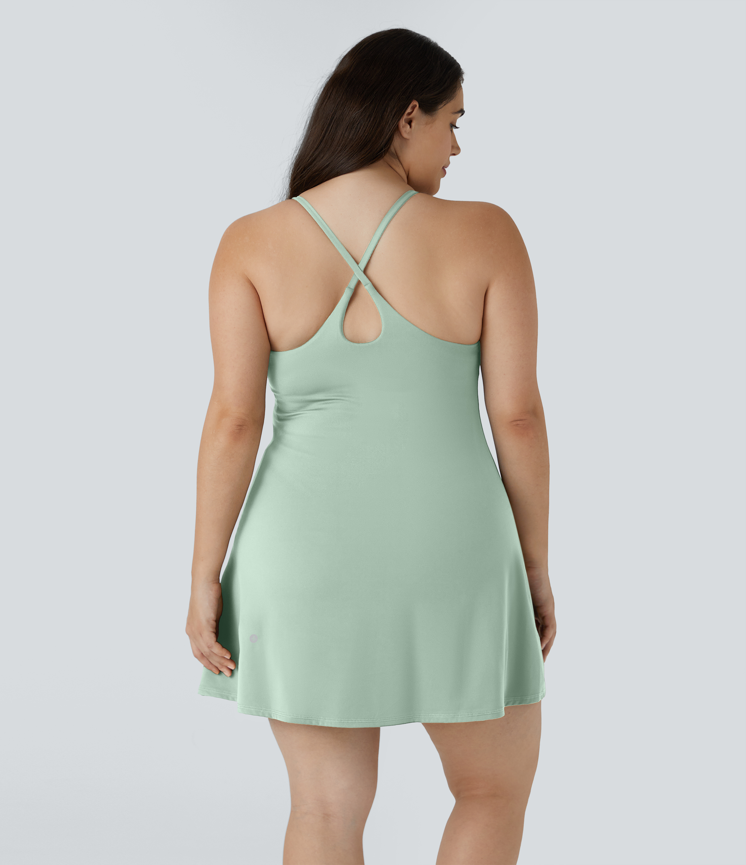 Halara Everyday Cloudfulв„ў Fabric Plus Size Dress-Wannabe  - Subtle Green - 2X 