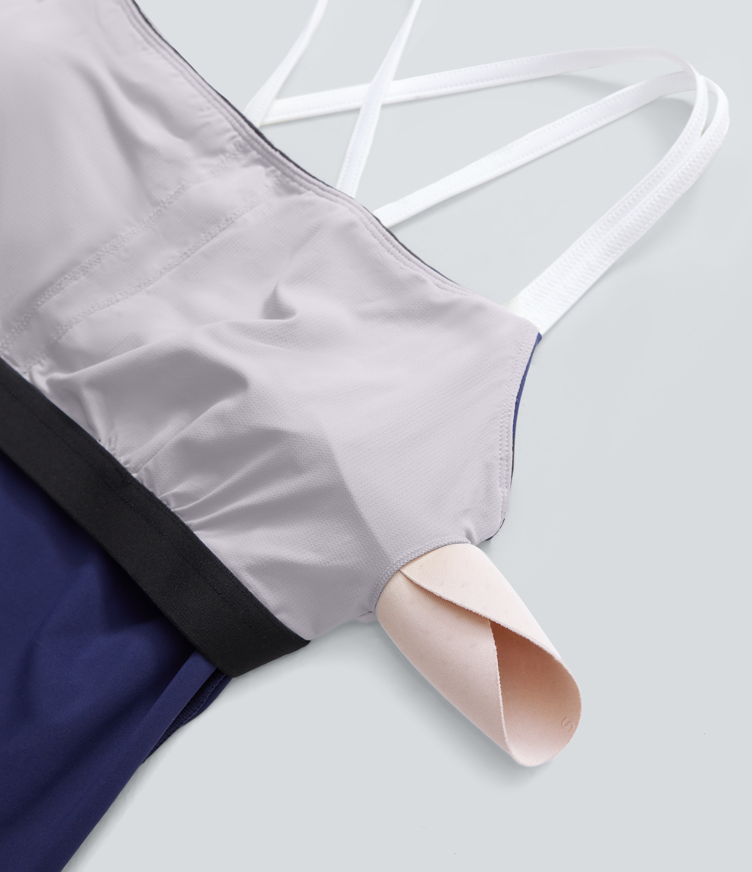Halara Softlyzeroв„ў QuickDry Crisscross Backless Color Block Skinny Cropped Quick Dry Yoga Cami Top Tank Top - Dawn Purple - L golf tops 