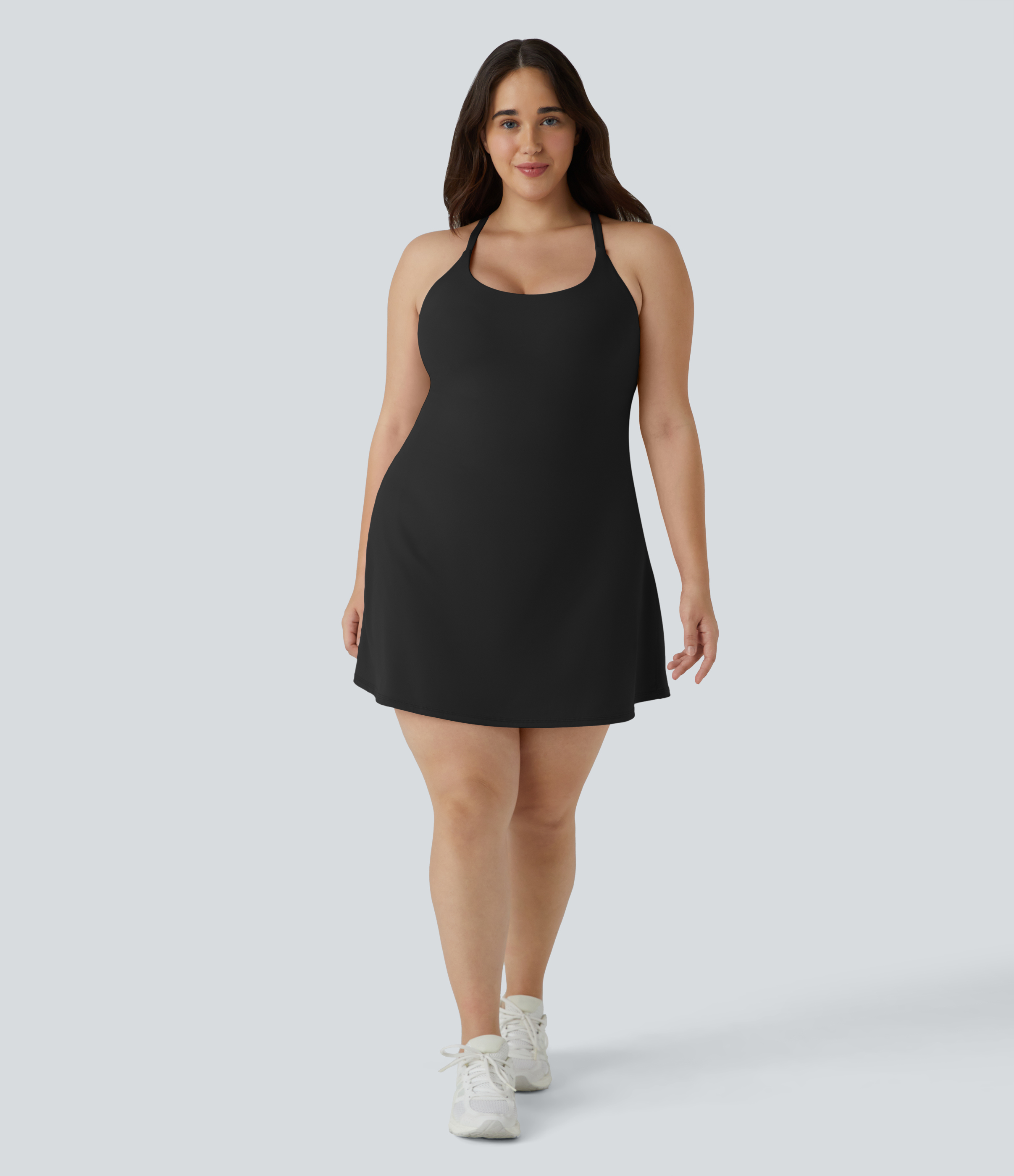 navy blue dress for baby girl Softlyzero Plush Backless Active Dress Easy Peezy Edition Halara main image 1