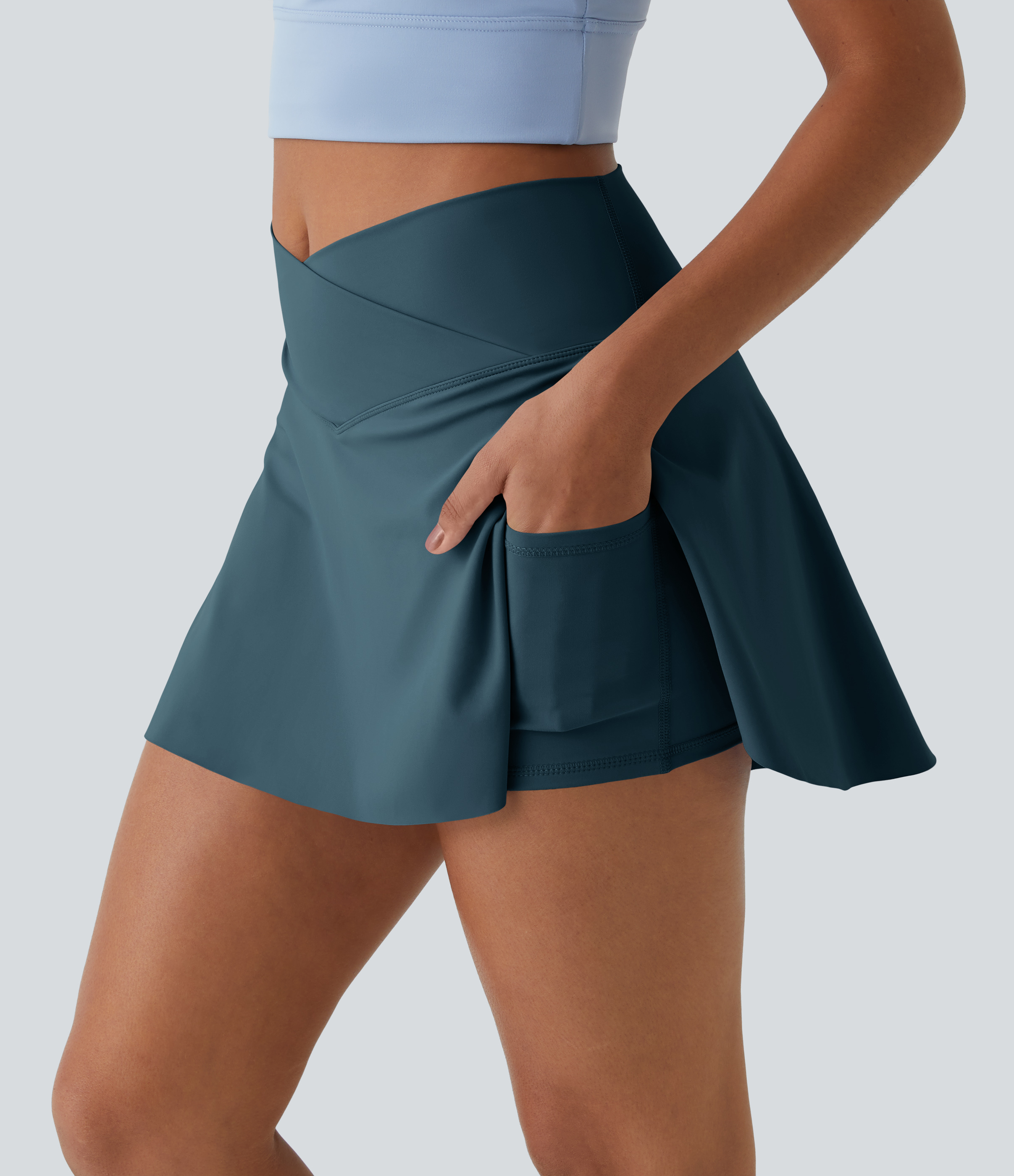 Minifalda tenis Softlyzero™ Airy Crossover 2 en 1 bolsillo lateral tacto fresco tacto suave diario Lucid-UPF 50+