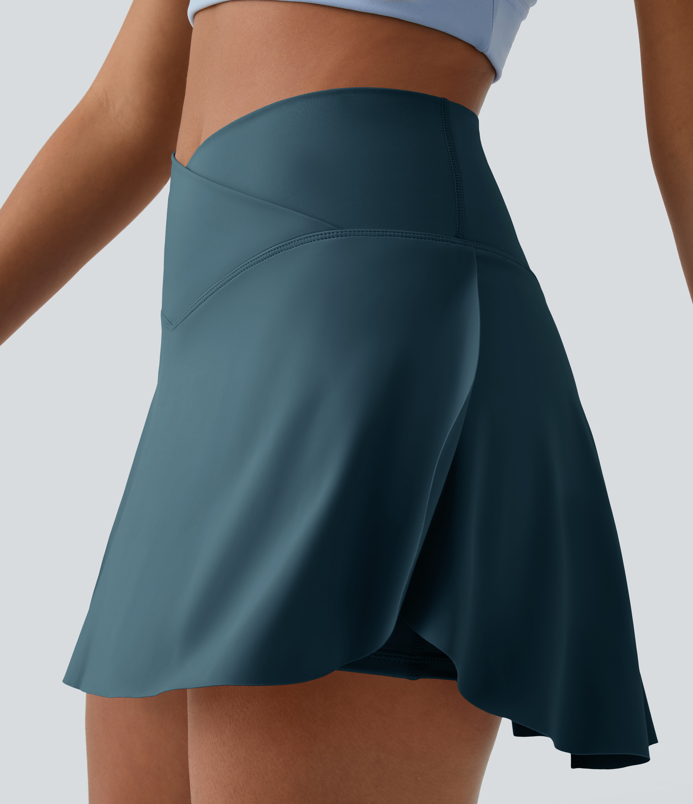 Halara Everyday Cloudfulв„ў Air Crossover 2-in-1 Side Pocket Tennis Skirt-Lucid  - Legion Blue - S midi skirt a line skirt golfing skirt 