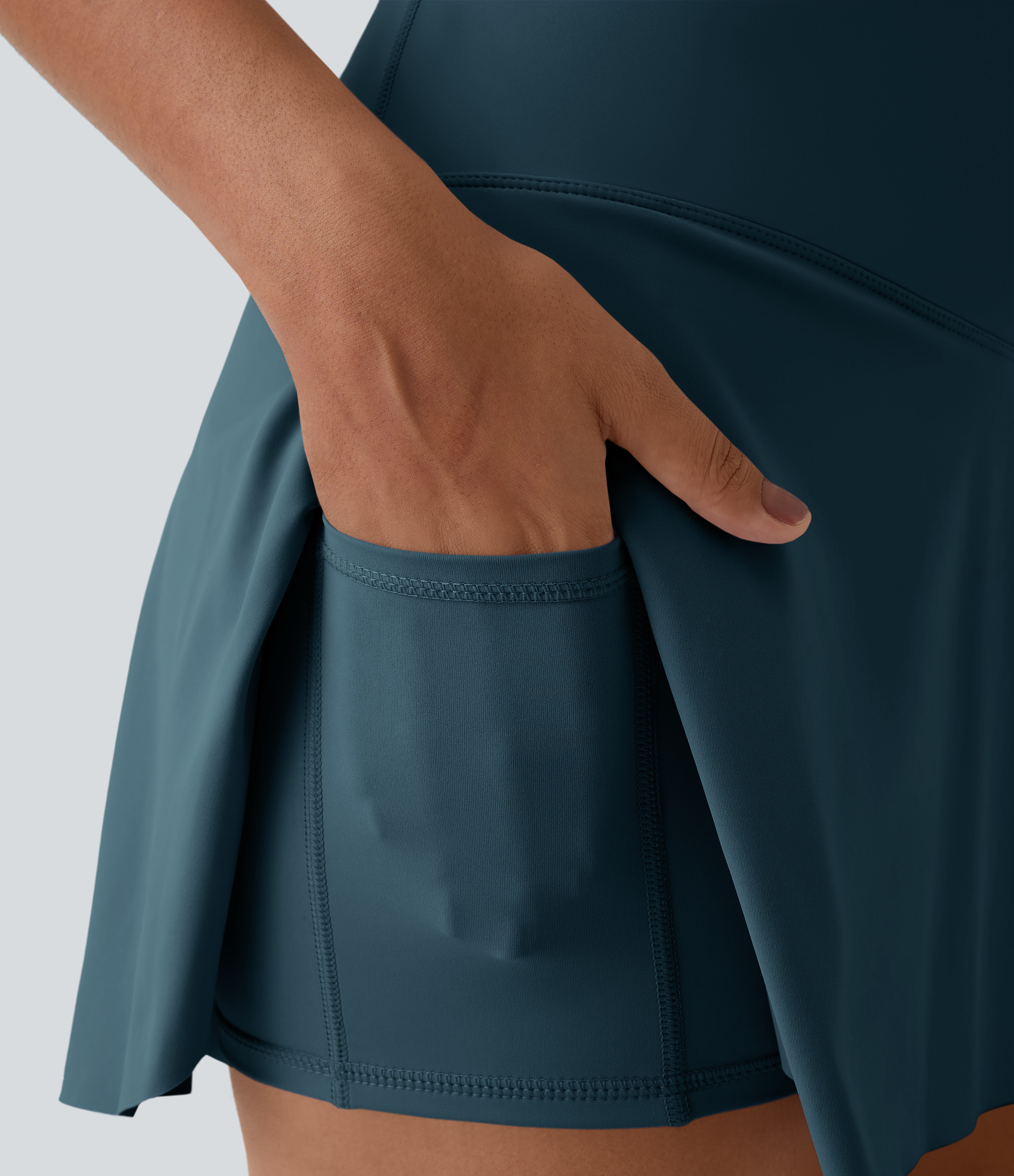 Halara Everyday Cloudfulв„ў Air Crossover 2-in-1 Side Pocket Tennis Skirt-Lucid  - Legion Blue - S midi skirt a line skirt golfing skirt 