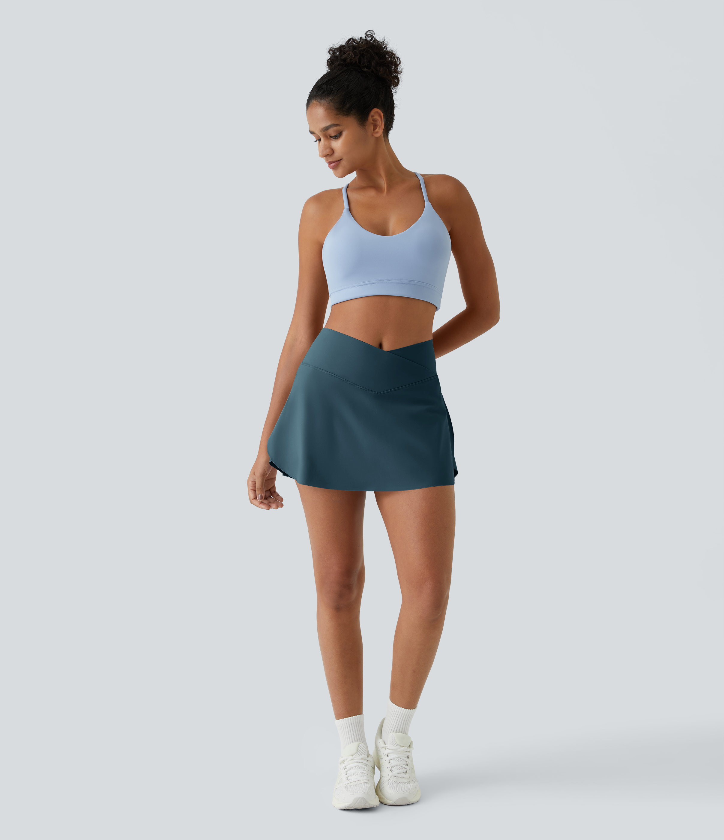 Halara Everyday Cloudfulв„ў Air Crossover 2-in-1 Side Pocket Tennis Skirt-Lucid  - Legion Blue - S midi skirt a line skirt golfing skirt 