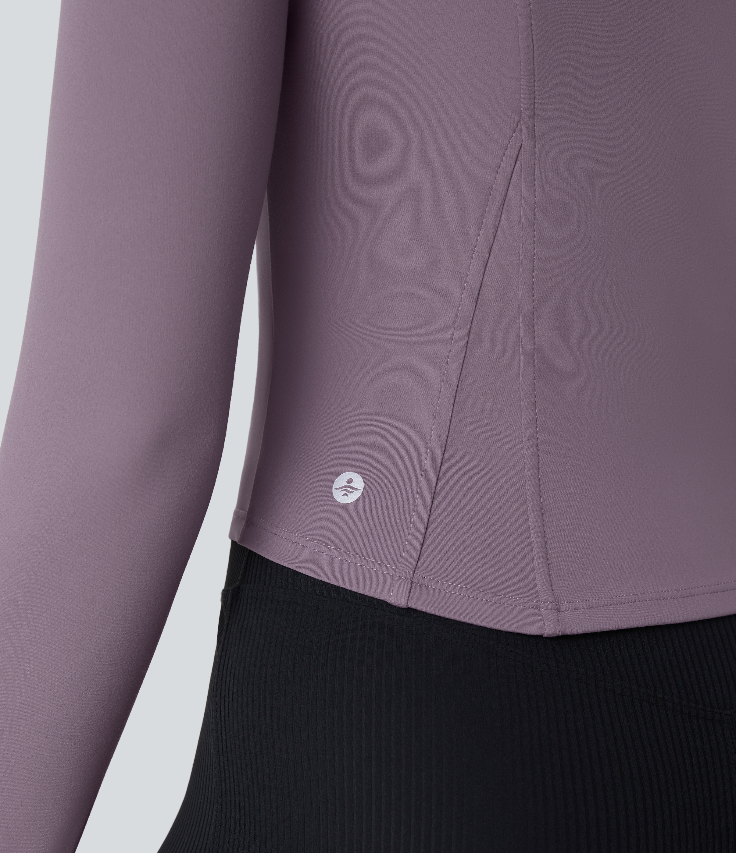 Halara Softlyzeroв„ў Plush Mock Neck Full Zip Thumb Hole Sports Jacket  - Tulip Purple - M 