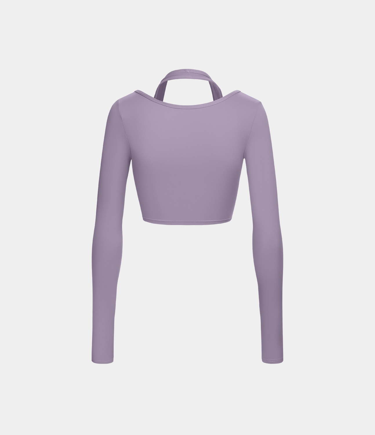 Women's Cloudful® Halter Thumb Hole Long Sleeve Cropped 2in1 Sports Top HALARA