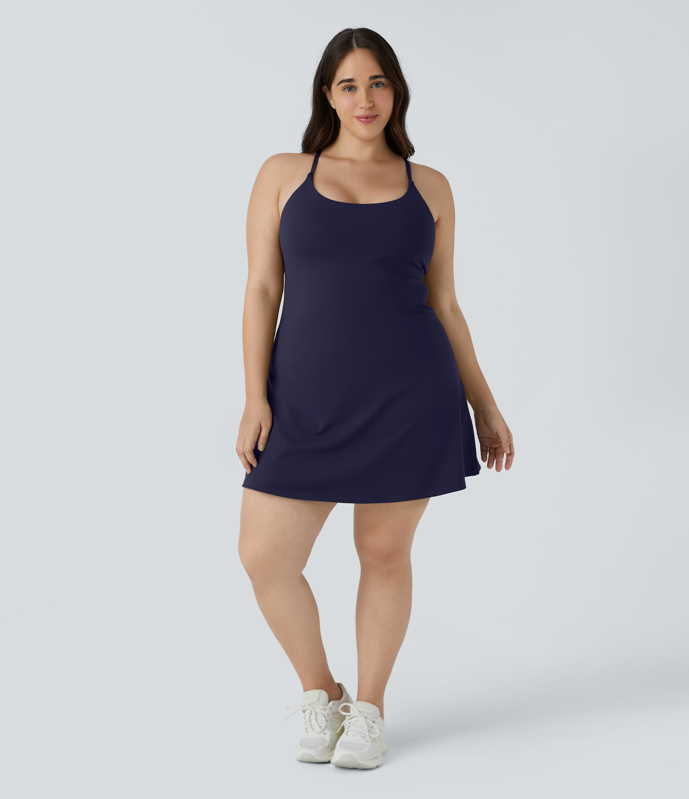 Halara Everyday Cloudfulв„ў Fabric Plus Size Dress-Wannabe  - Peacoat - 4X 